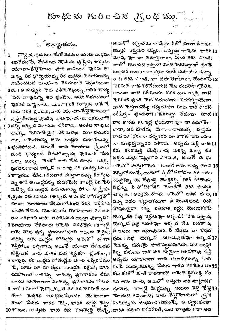 Page 301 of the 1881 Telugu Bible - Ruth
