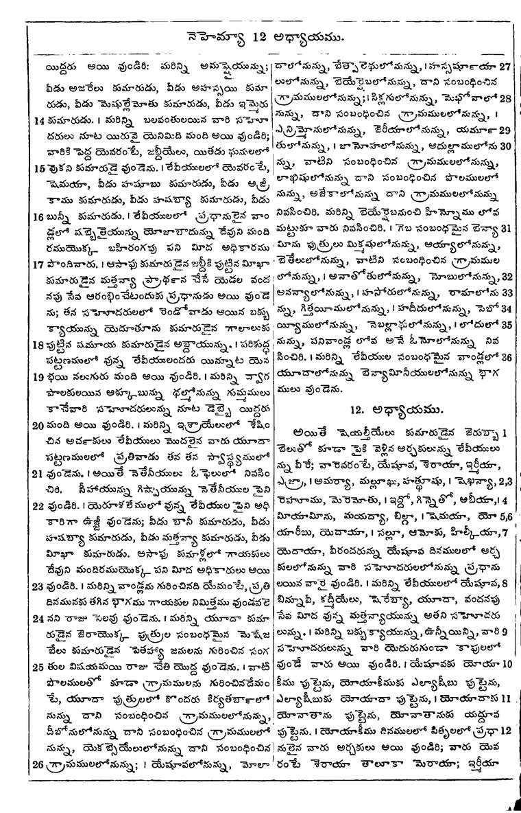 Page 542 of the 1881 Telugu Bible - Nehemiah
