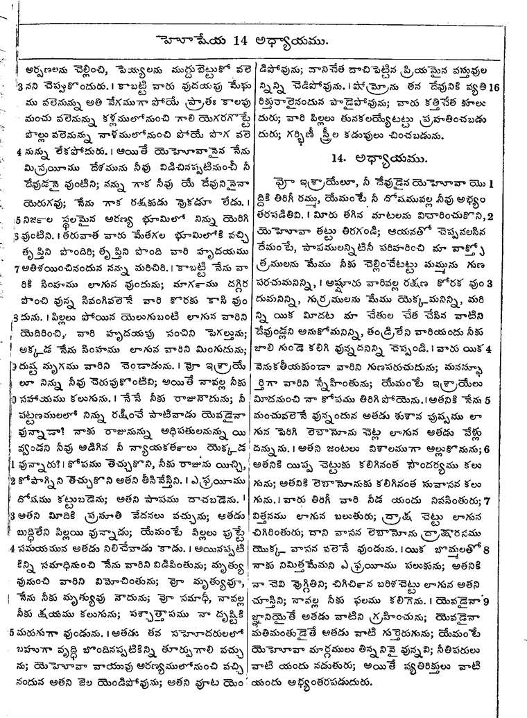 Page 991 of the 1881 Telugu Bible - Hosea