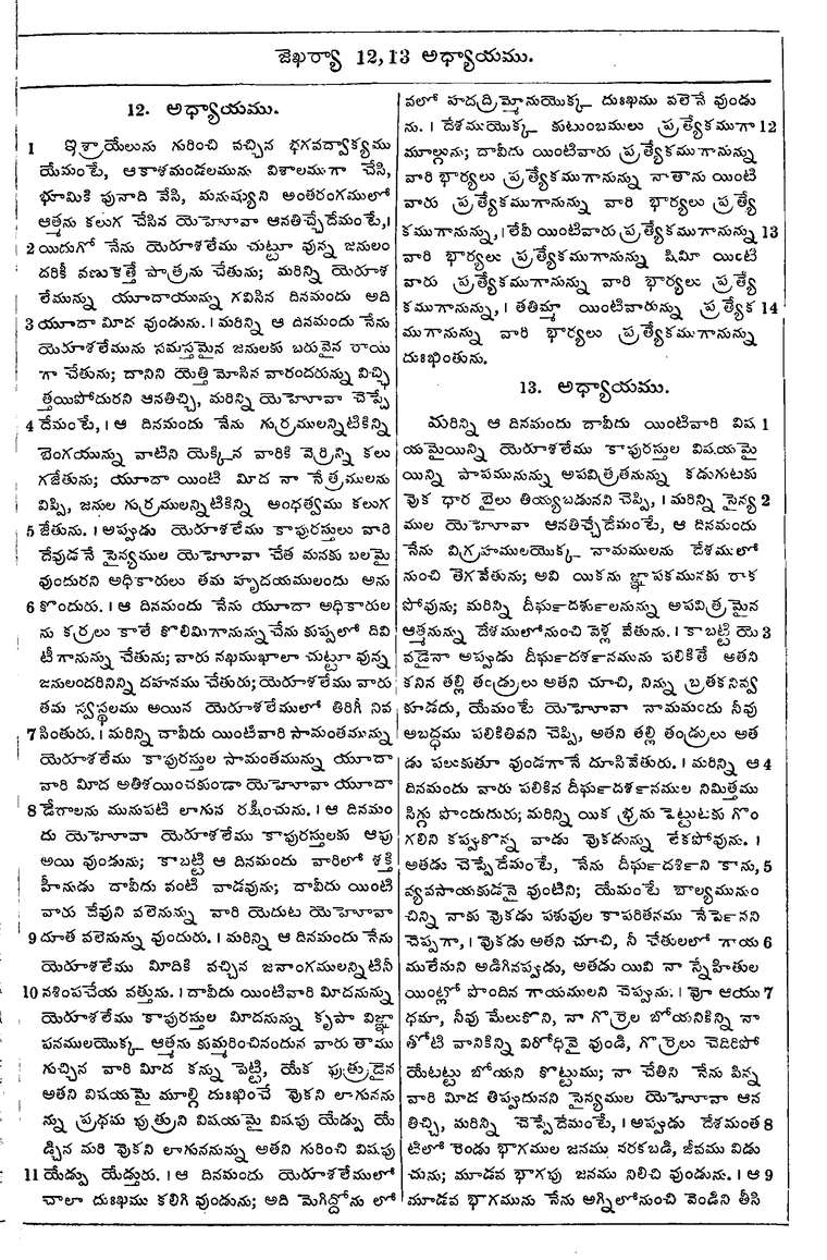 Page 1027 of the 1881 Telugu Bible - Zechariah