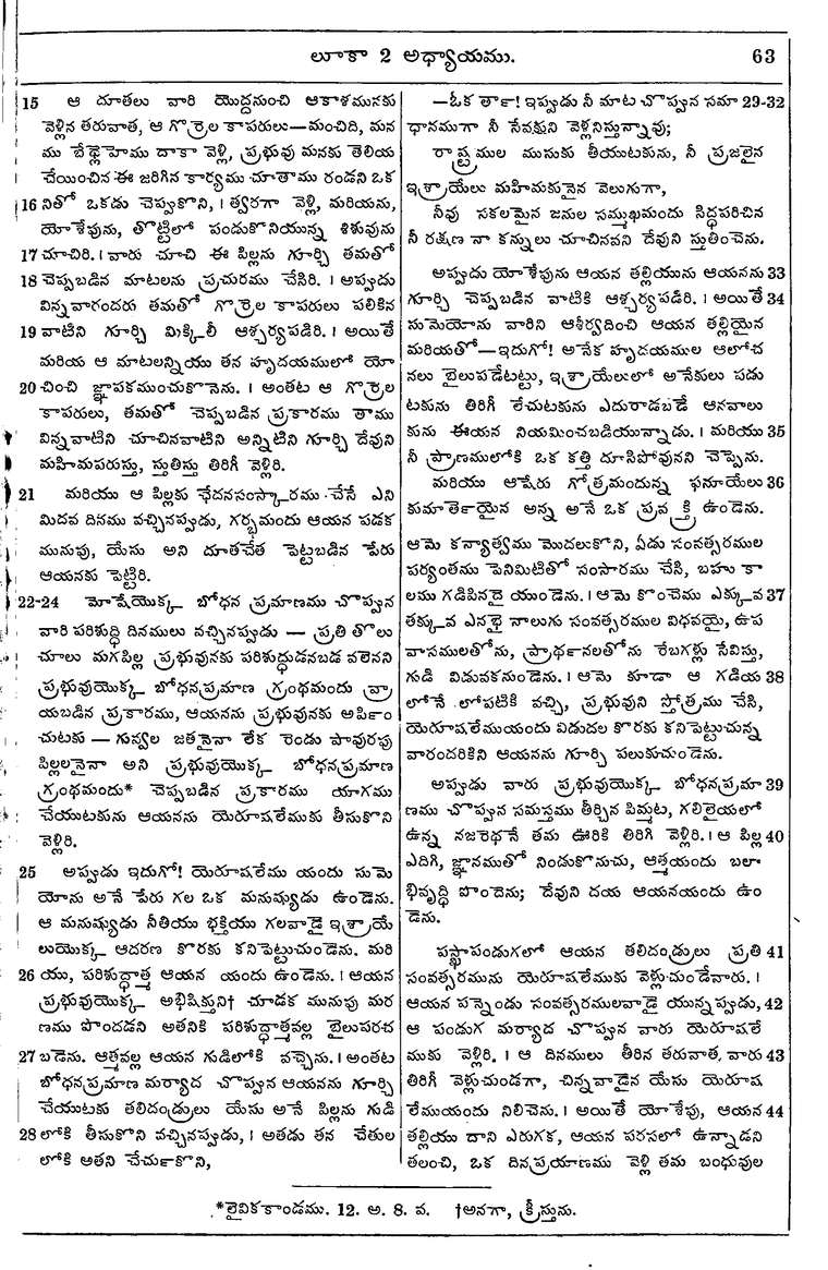 Page 1097 of the 1881 Telugu Bible - Luke