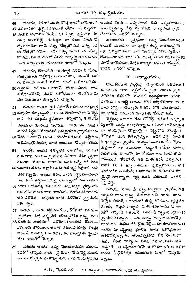 Page 1110 of the 1881 Telugu Bible - Luke