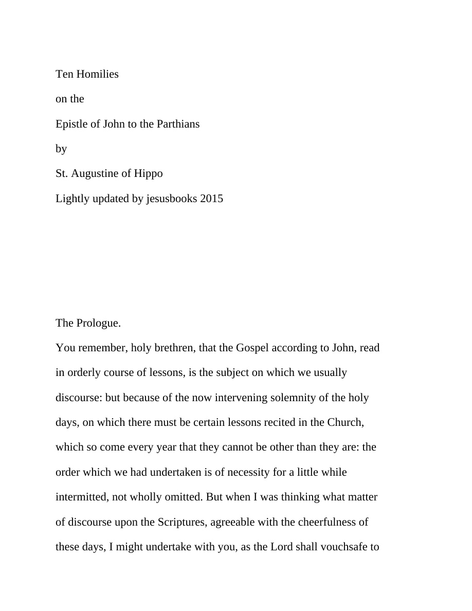 Cover of Ten-Homilies-on-the-Epistle-of-John-to-the-Parthians