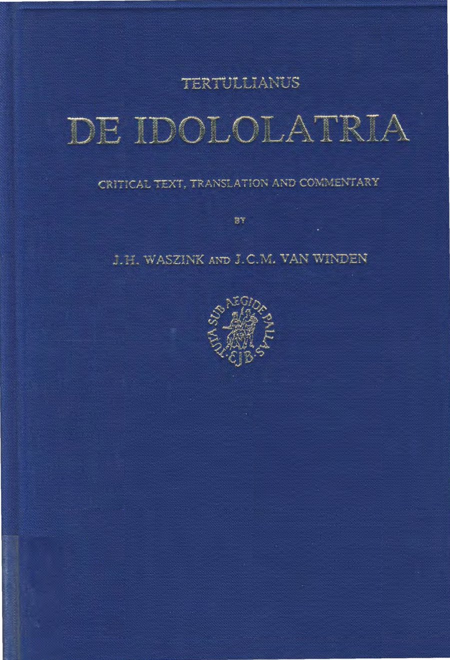 De Idololatria by Tertullian book cover
