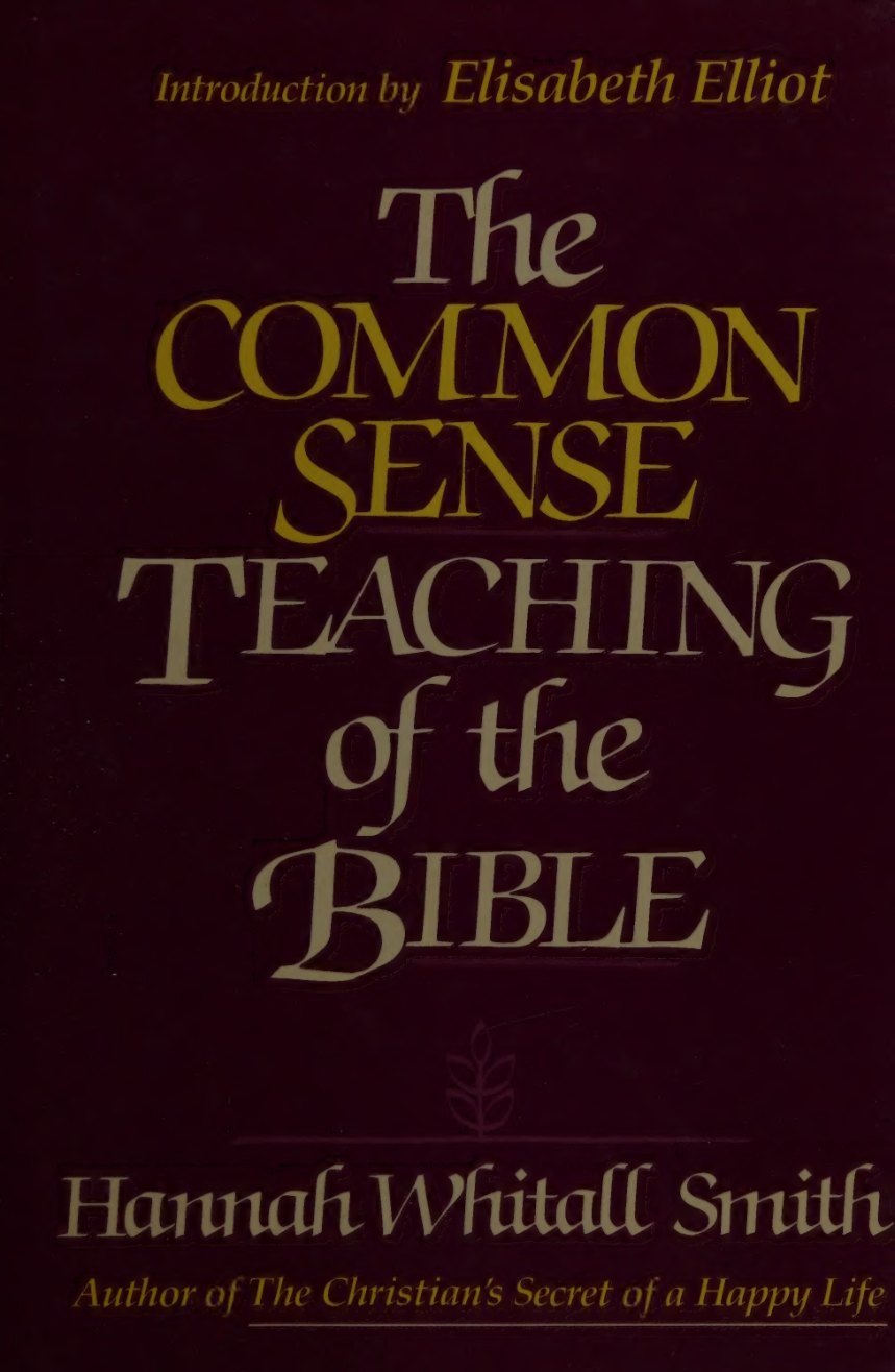 Cover of The Commonsense Teaching of the Bible