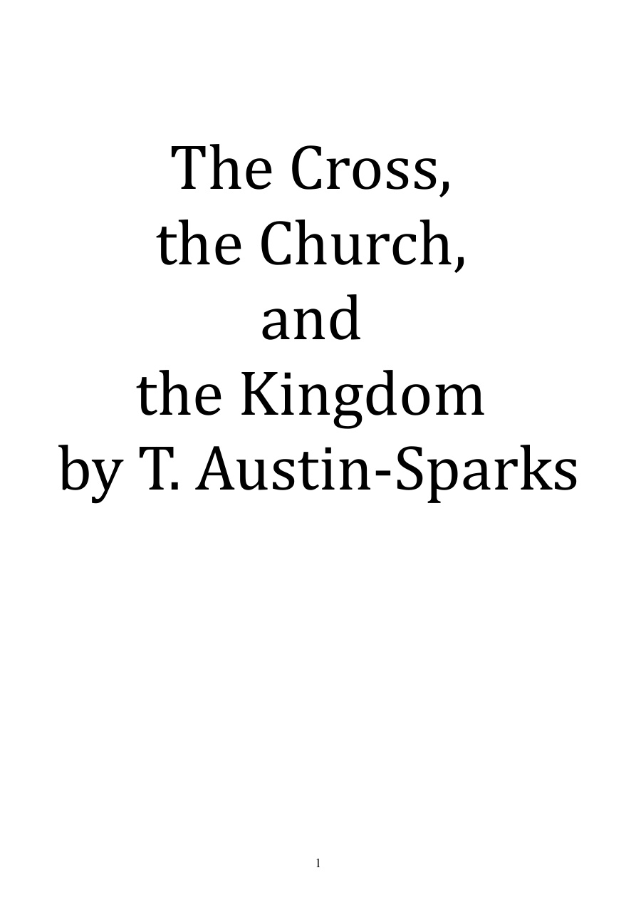 Cover of The-cross-the-church-and-the-kingdom