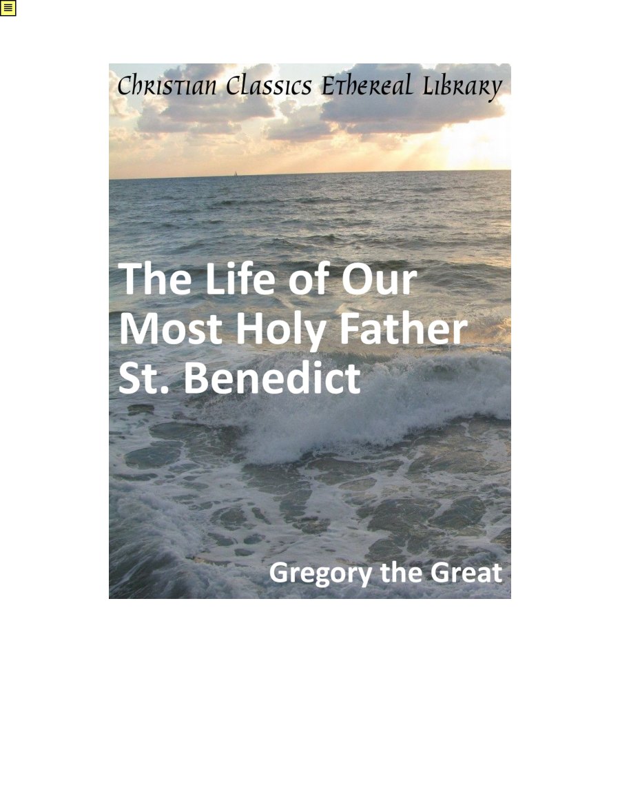 The Life of St. Benedict, with the Rule by Gregory the Great book cover