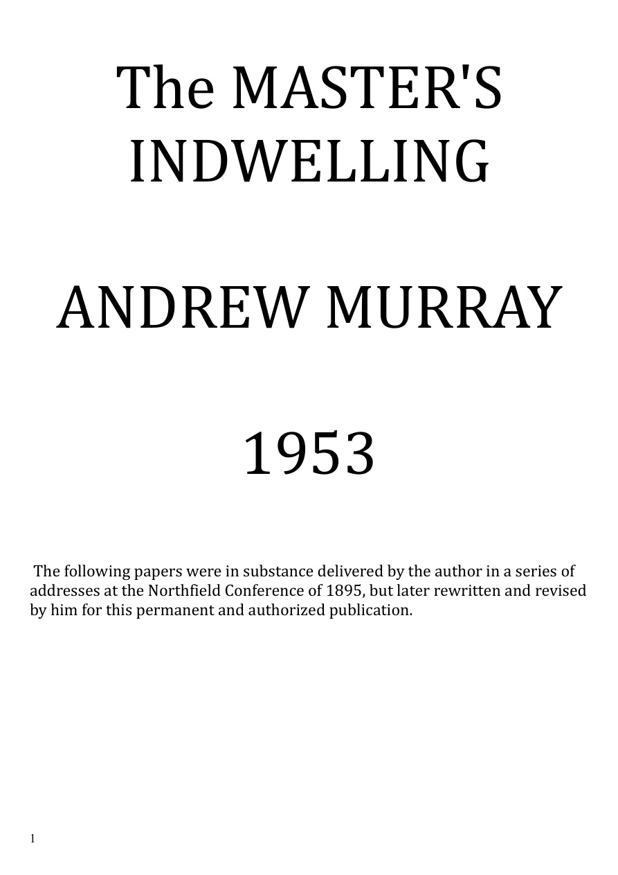 Cover of The-masters-indwelling