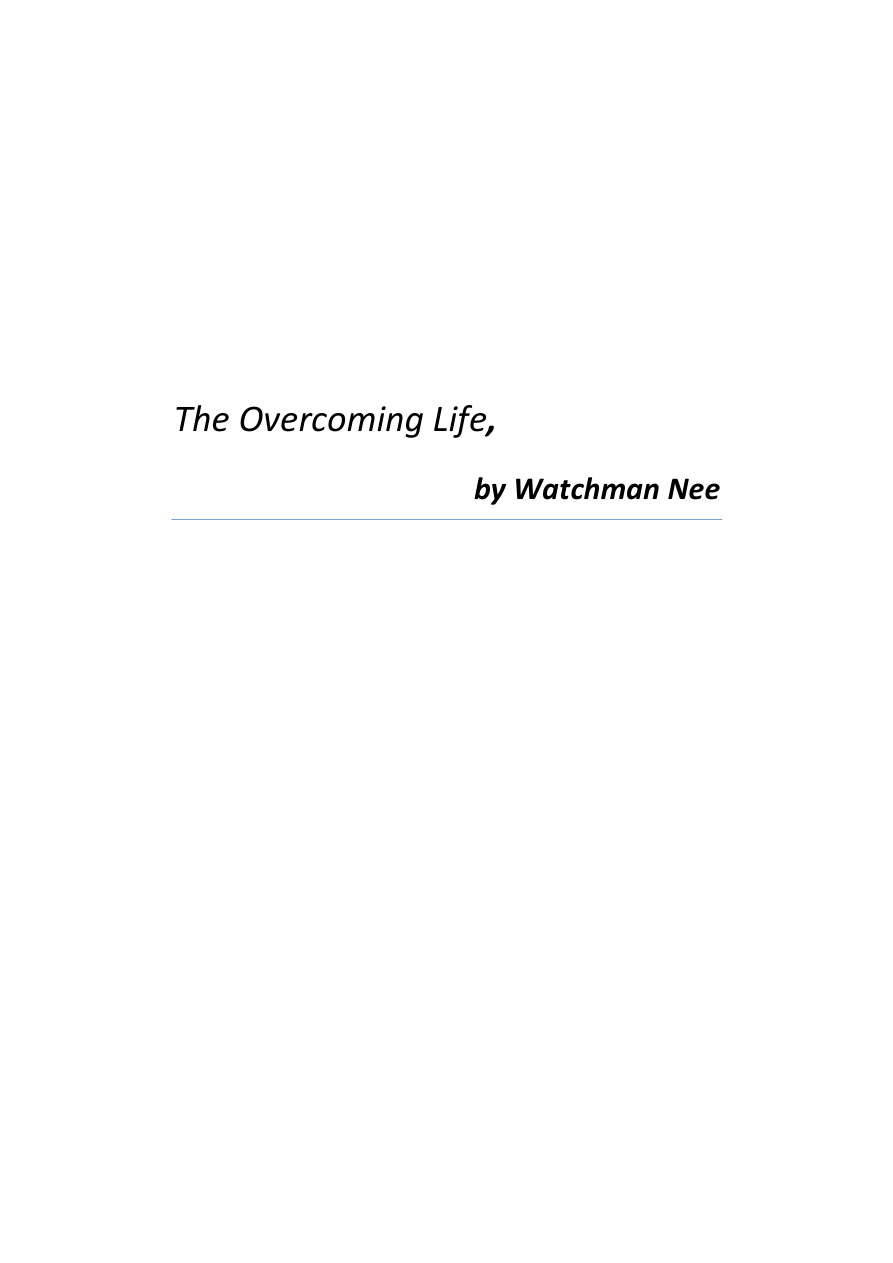 Cover of The overcoming life by