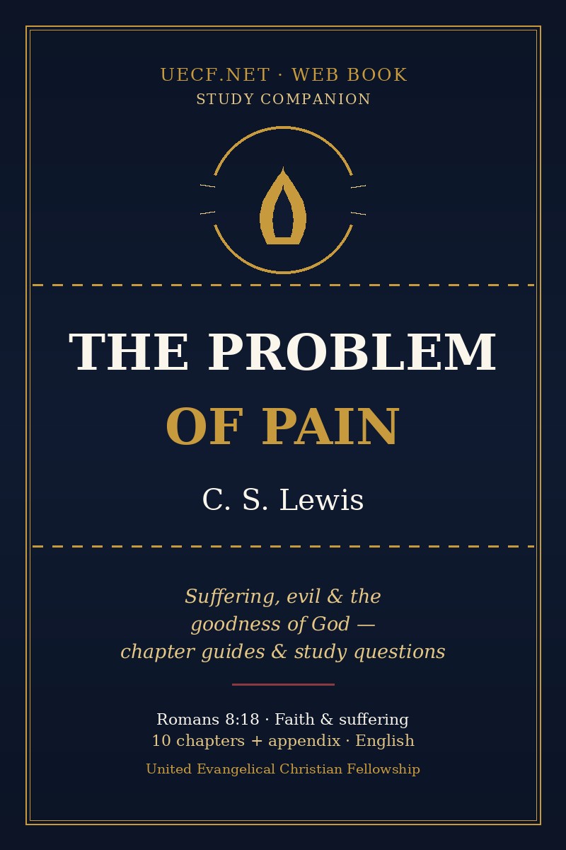 UECF.NET original cover art for the study companion to The Problem of Pain by C. S. Lewis