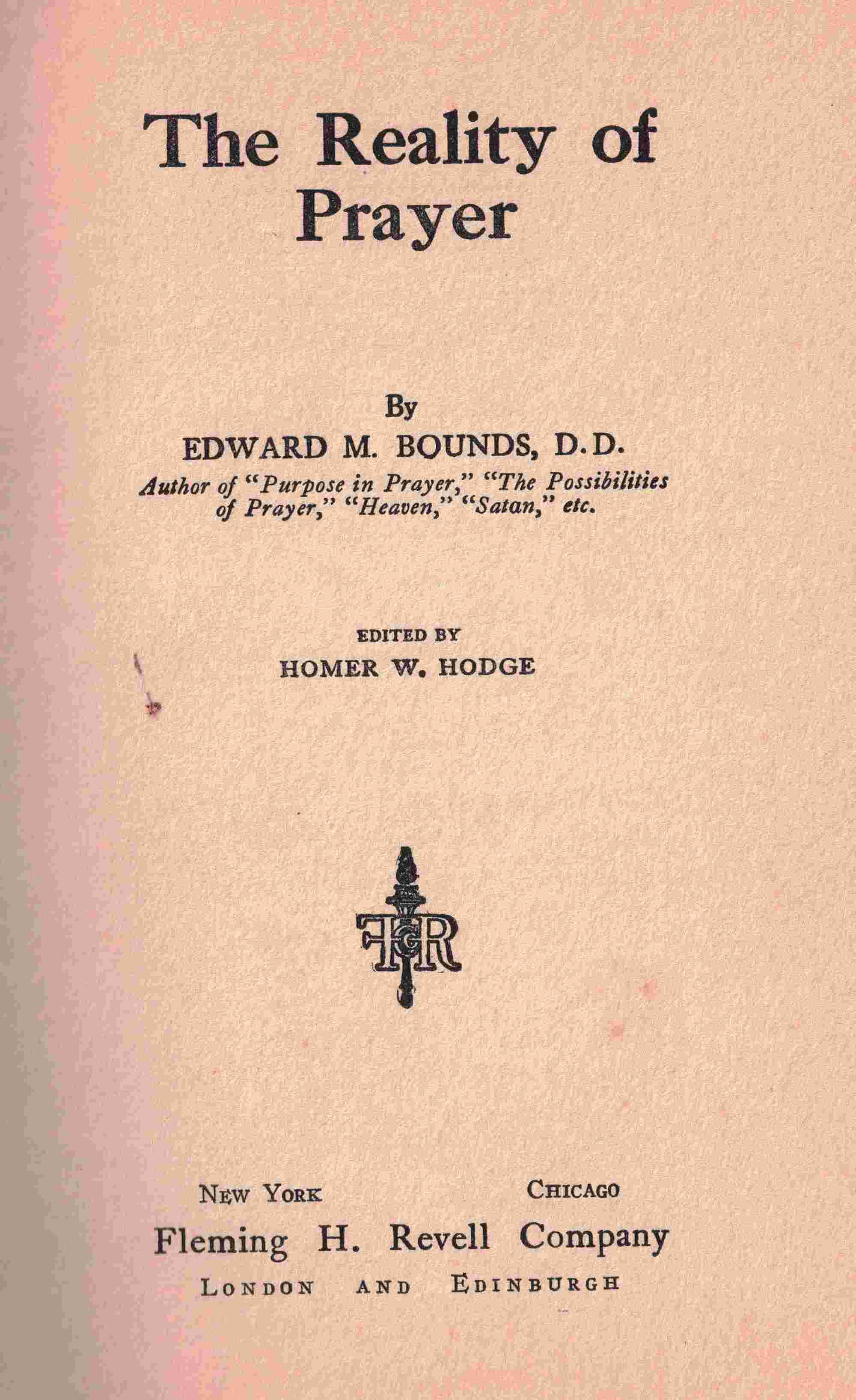 Cover of The reality of prayer