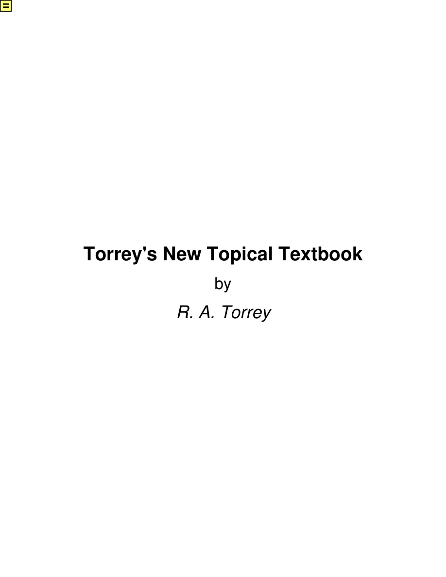 Cover of Torreys-New-Topical-Textbook