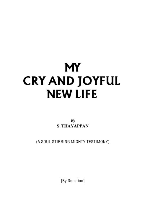 Cover of True Life Story of Sri. Thayappan