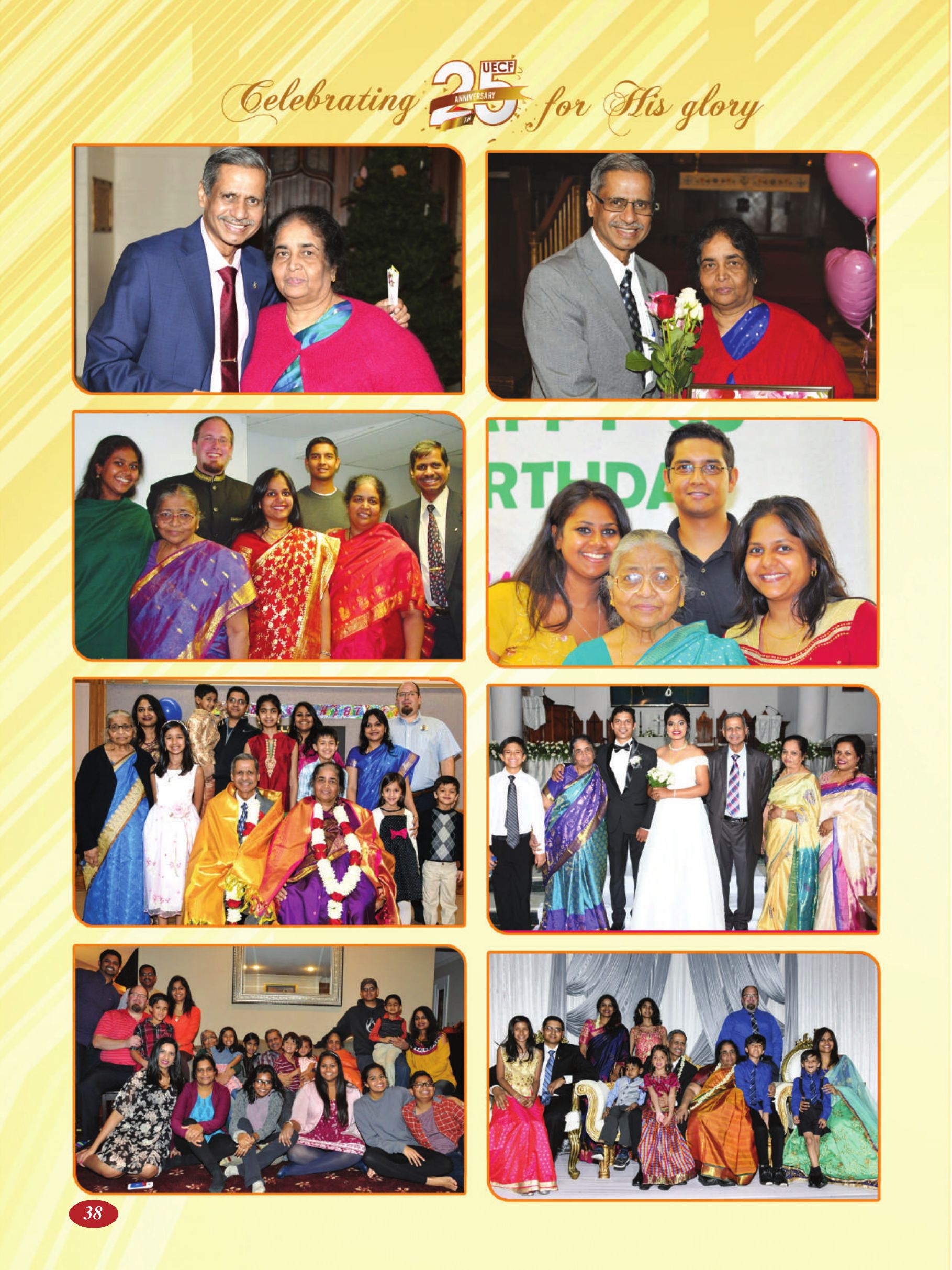 Page 38 of the UECF Silver Jubilee Souvenir