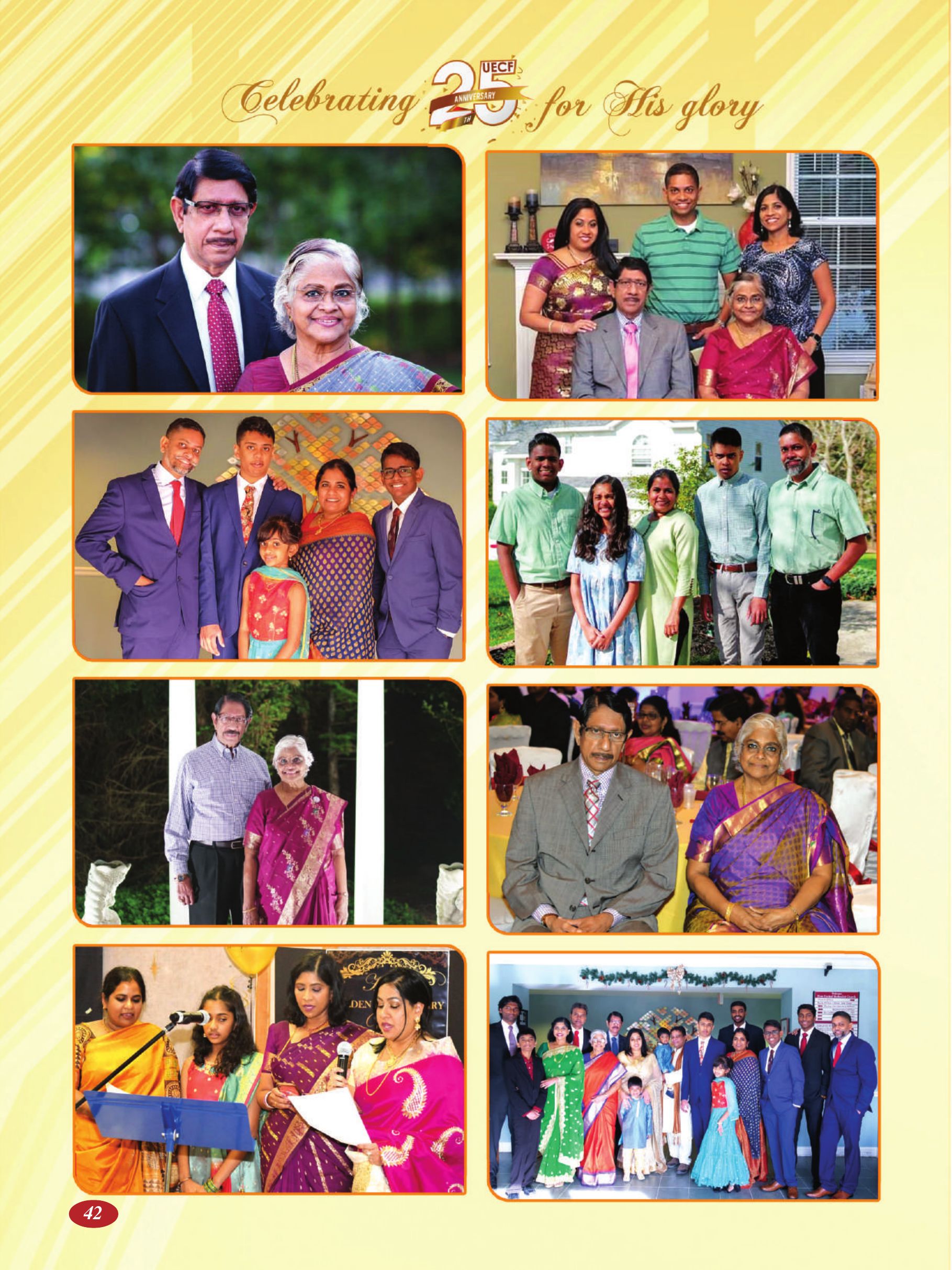 Page 42 of the UECF Silver Jubilee Souvenir