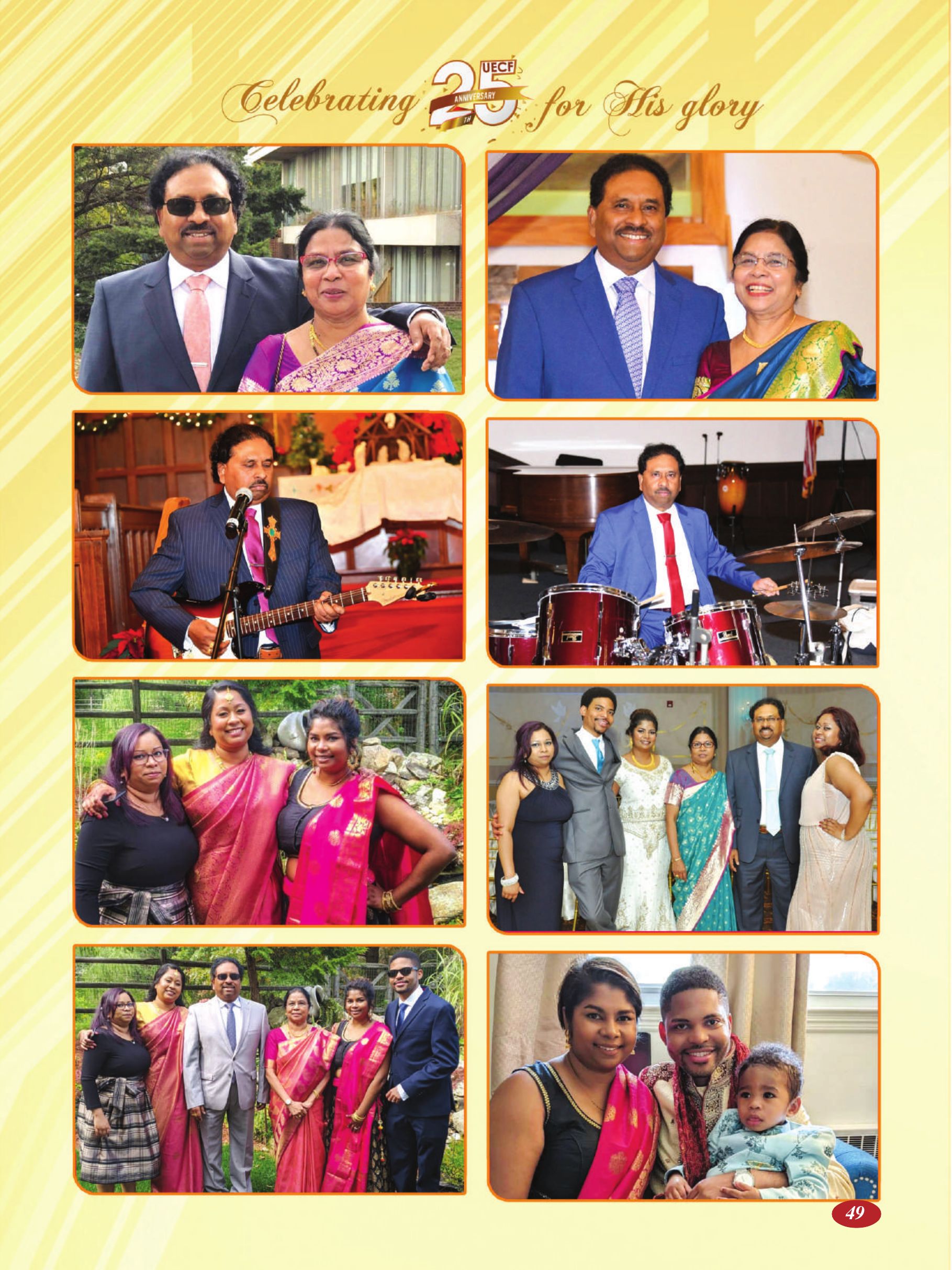 Page 49 of the UECF Silver Jubilee Souvenir
