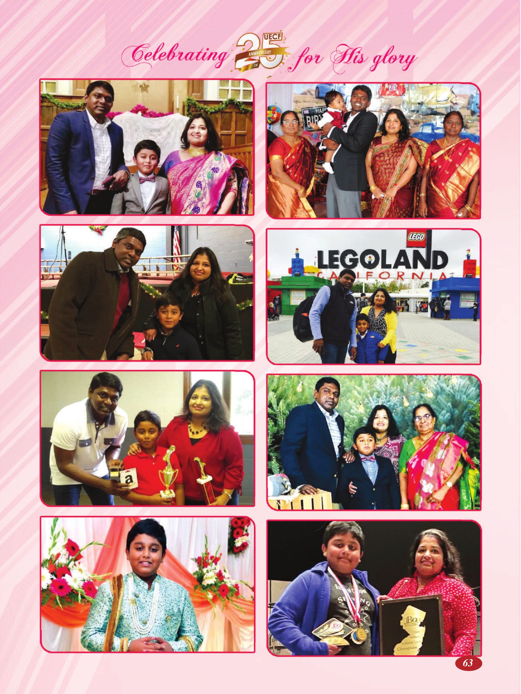 Page 63 of the UECF Silver Jubilee Souvenir