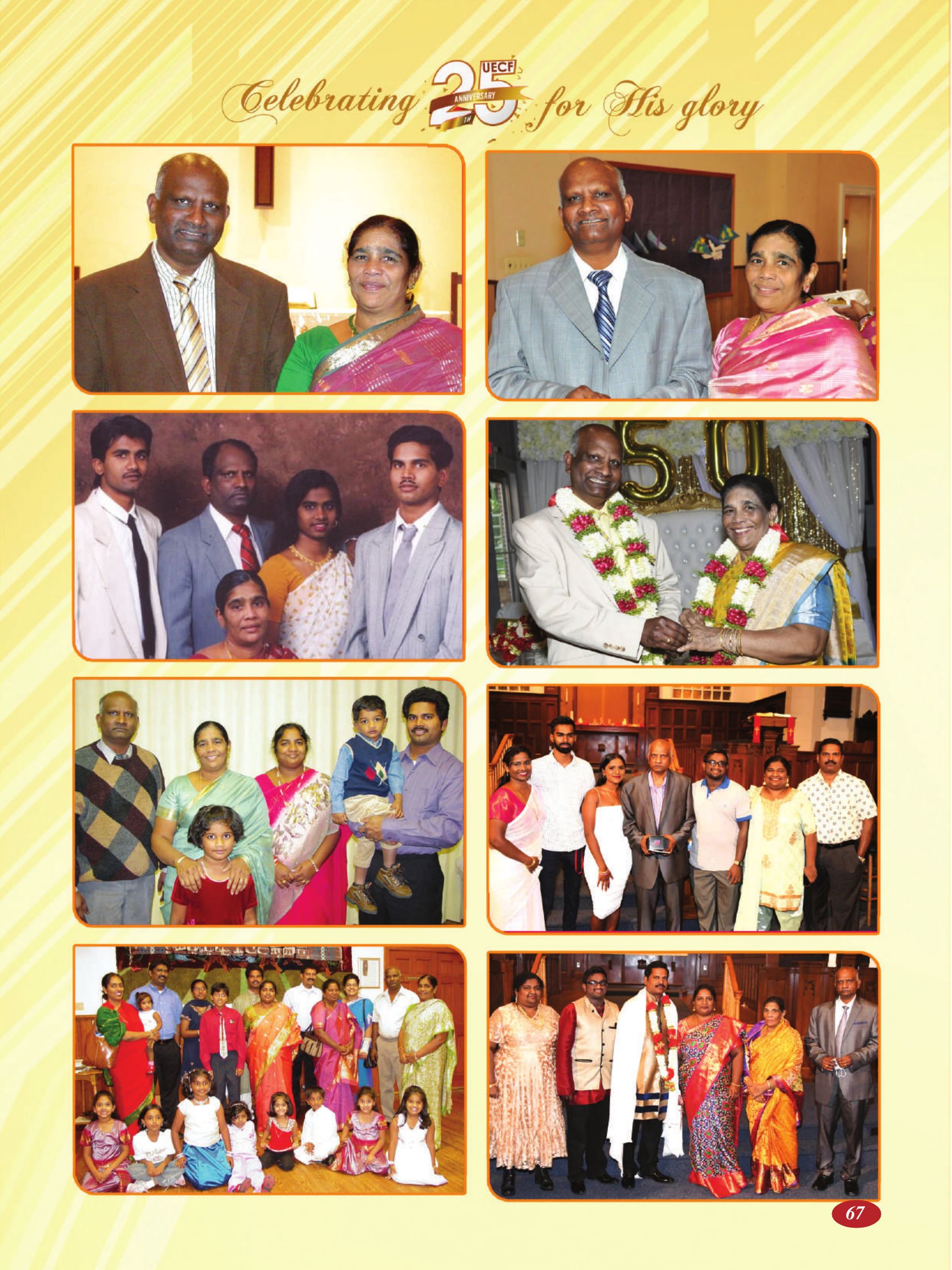 Page 67 of the UECF Silver Jubilee Souvenir