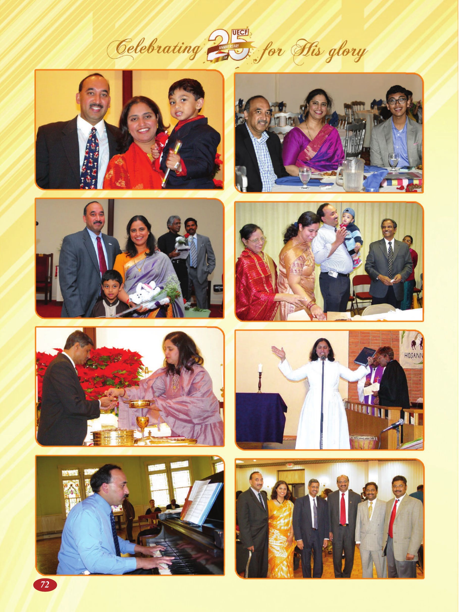 Page 72 of the UECF Silver Jubilee Souvenir
