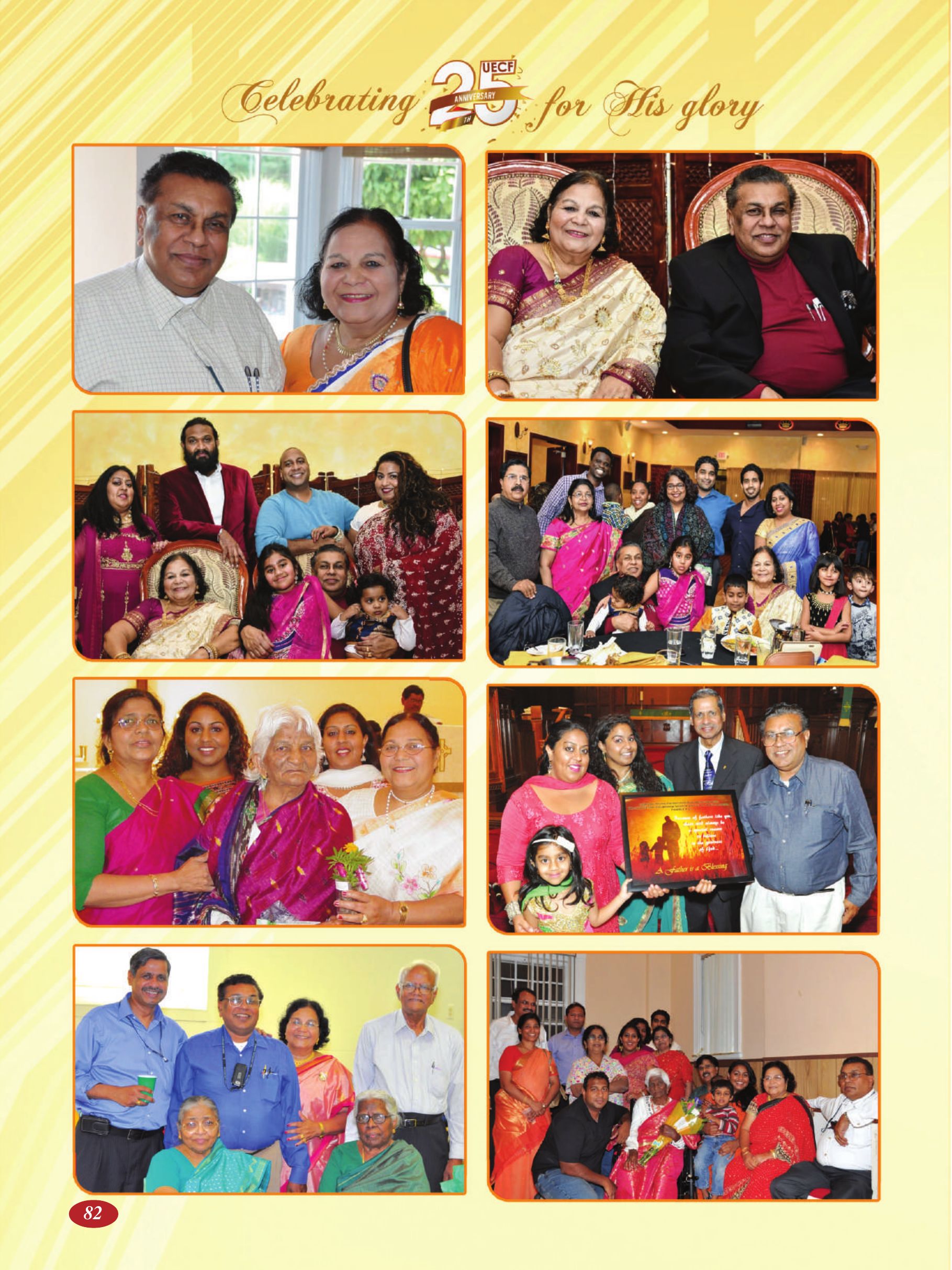 Page 82 of the UECF Silver Jubilee Souvenir