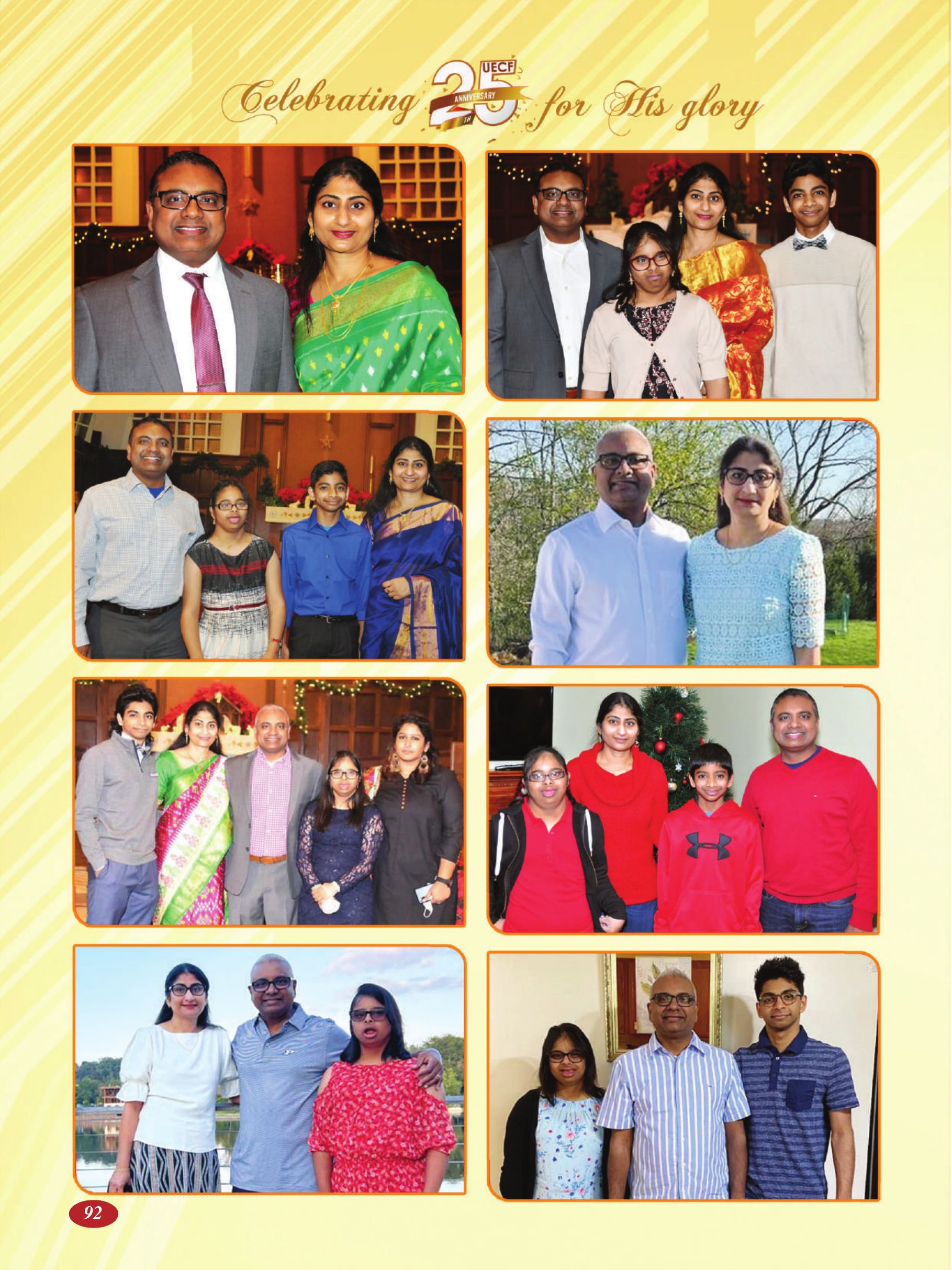 Page 92 of the UECF Silver Jubilee Souvenir