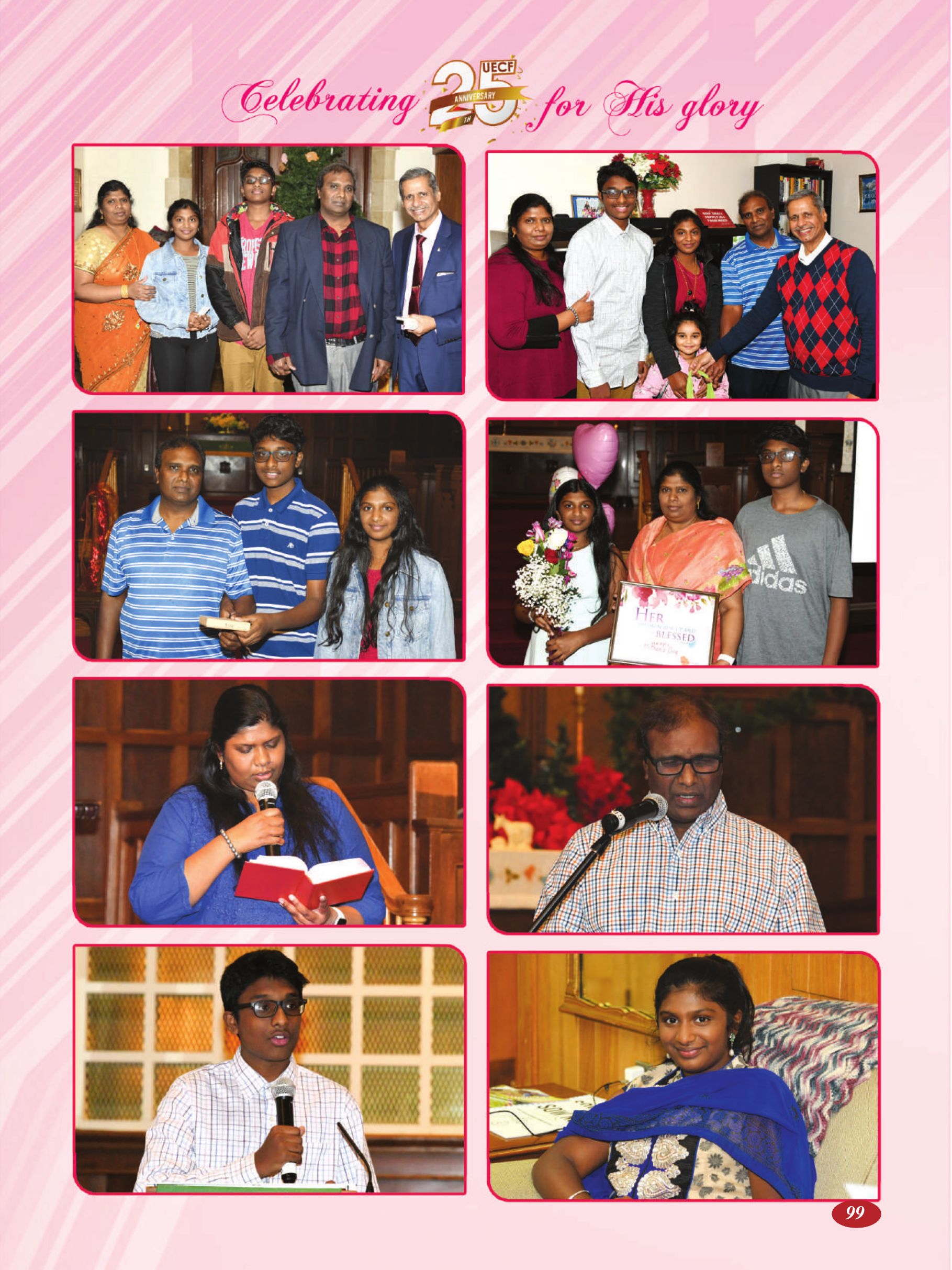Page 99 of the UECF Silver Jubilee Souvenir