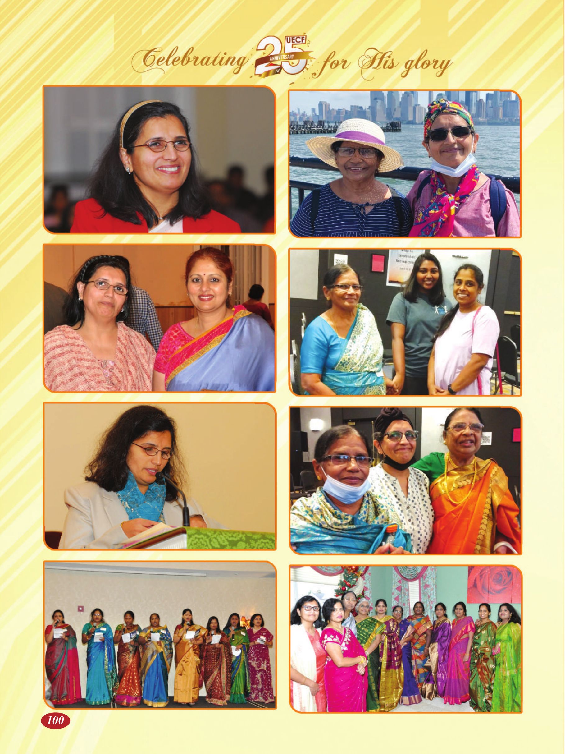 Page 100 of the UECF Silver Jubilee Souvenir