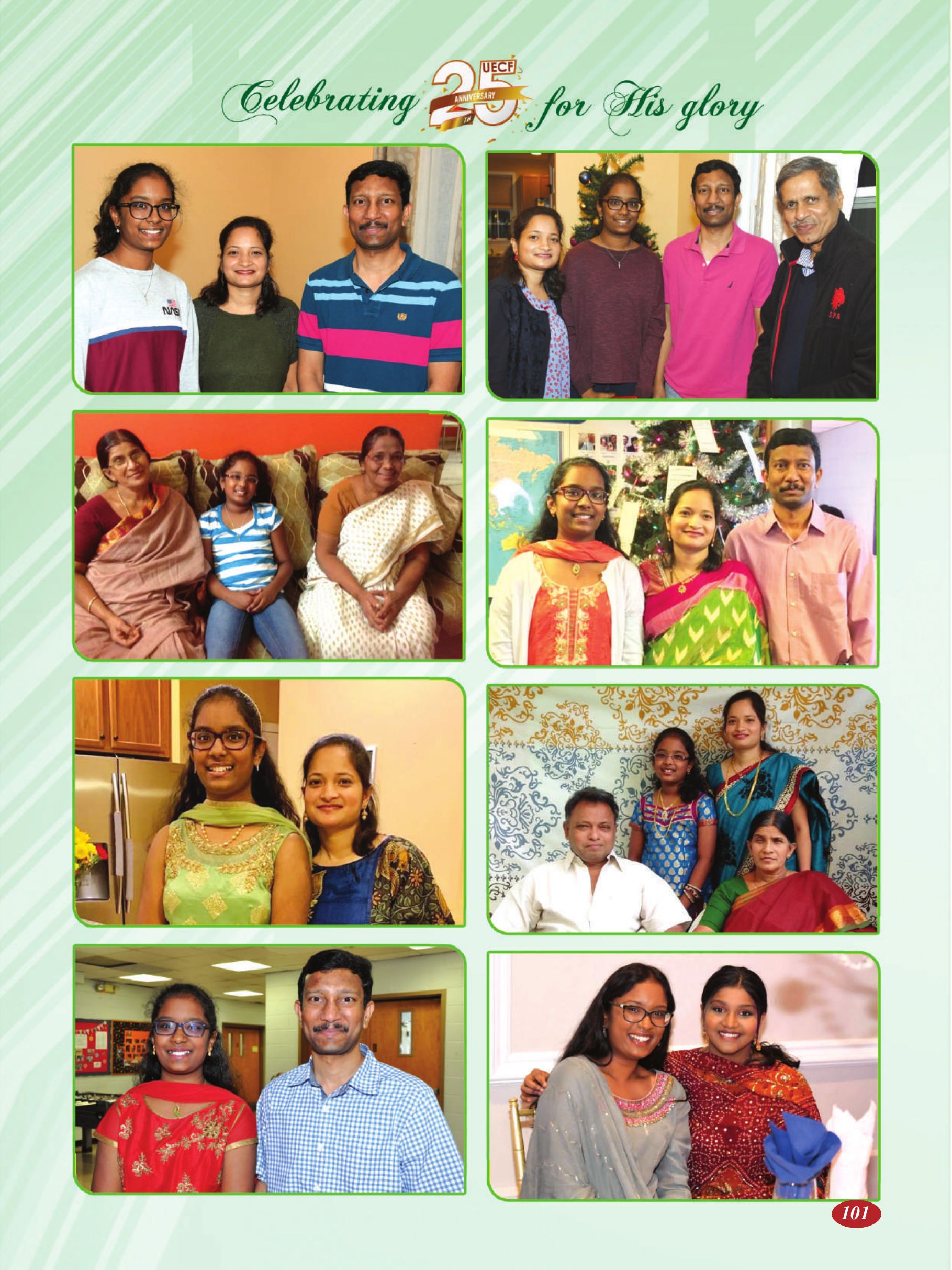 Page 101 of the UECF Silver Jubilee Souvenir