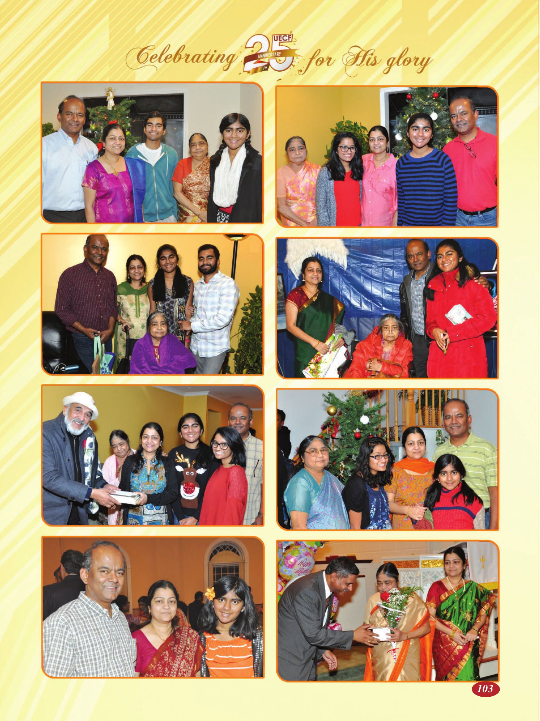 Page 103 of the UECF Silver Jubilee Souvenir