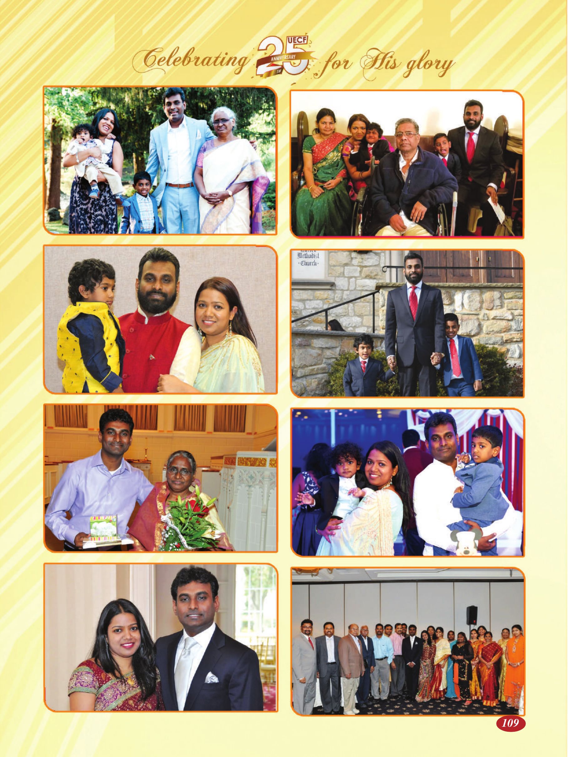 Page 109 of the UECF Silver Jubilee Souvenir