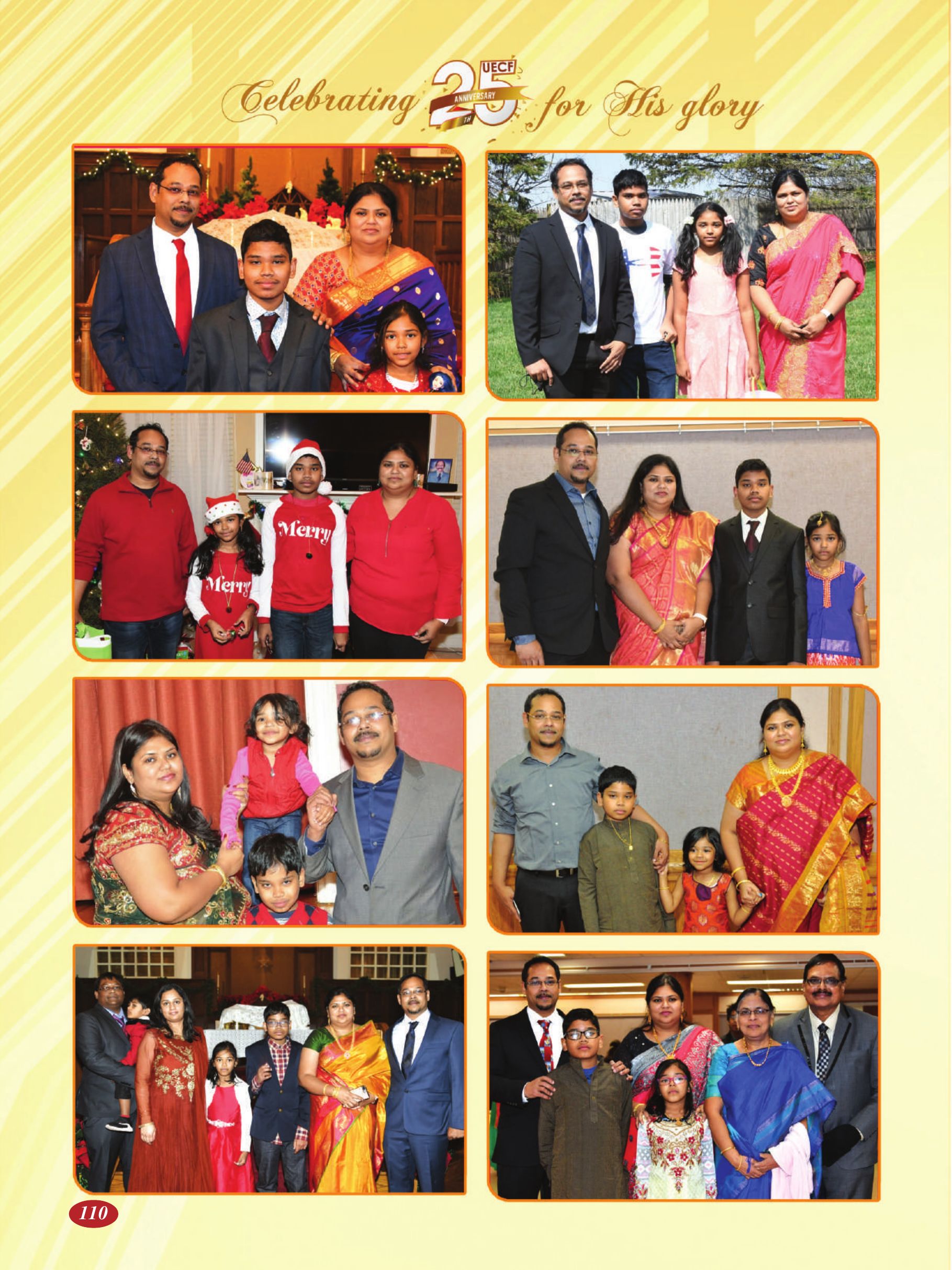 Page 110 of the UECF Silver Jubilee Souvenir