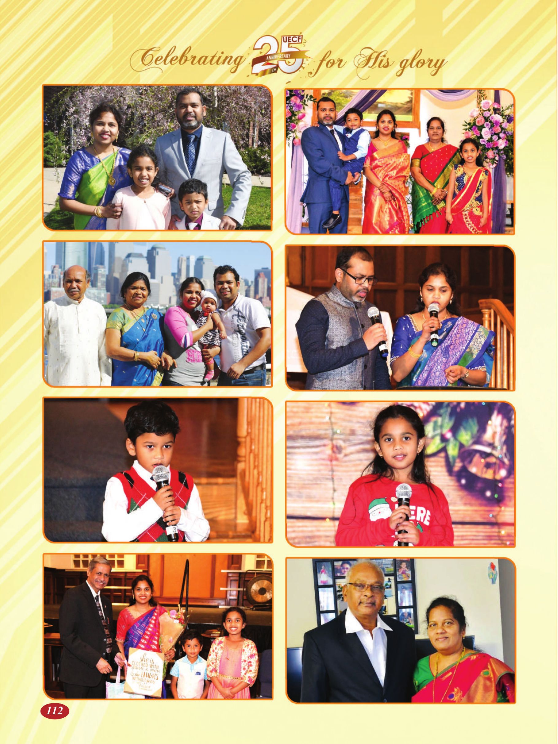 Page 112 of the UECF Silver Jubilee Souvenir