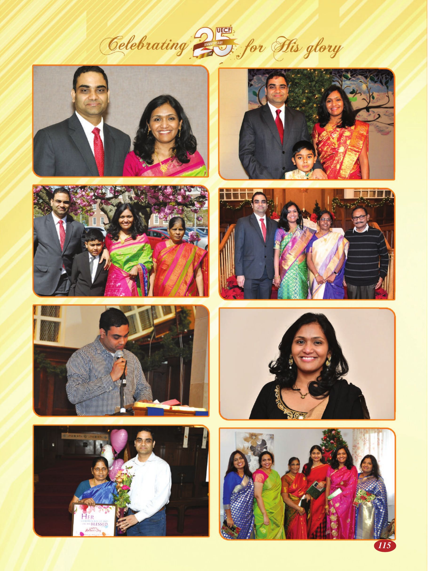 Page 115 of the UECF Silver Jubilee Souvenir