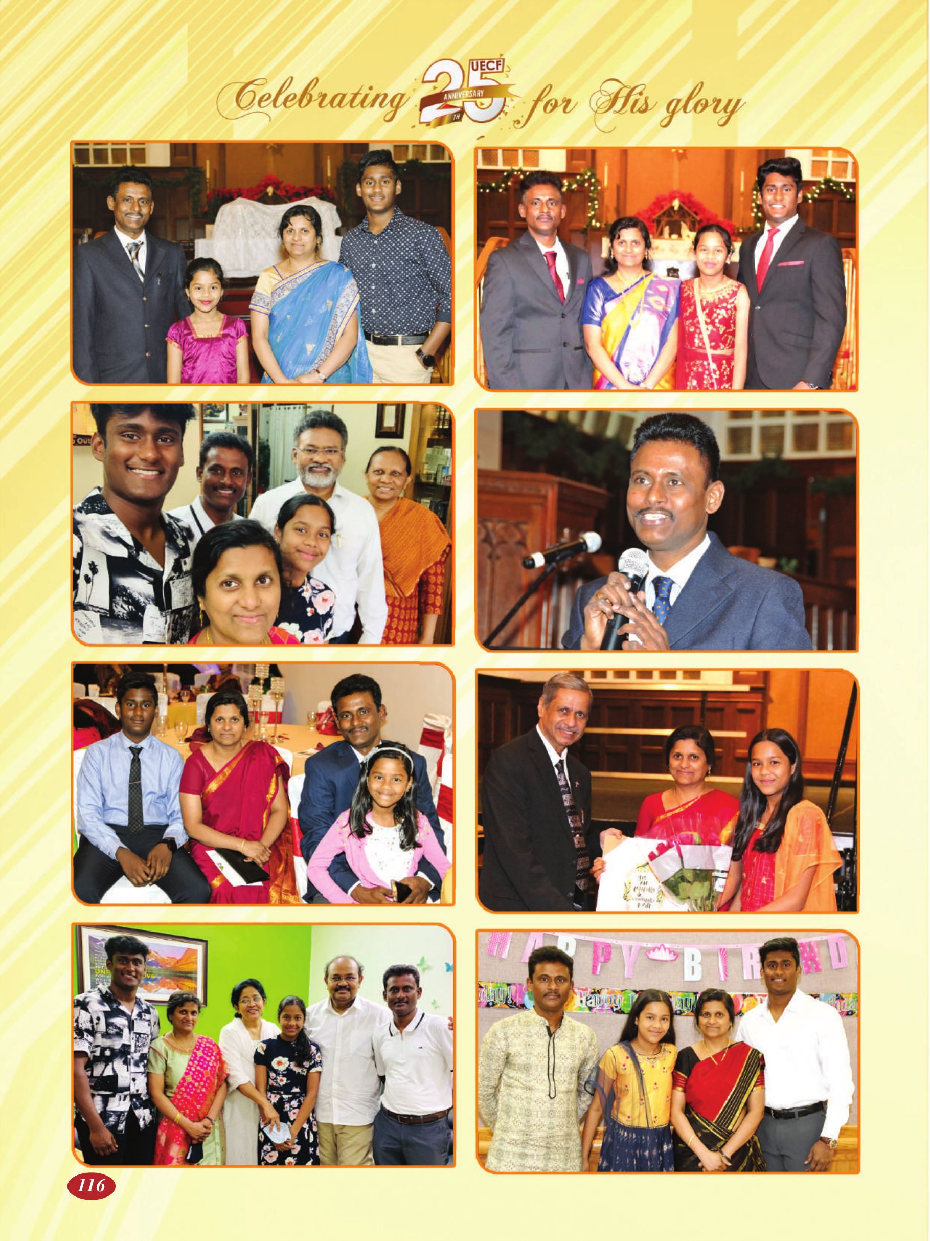 Page 116 of the UECF Silver Jubilee Souvenir