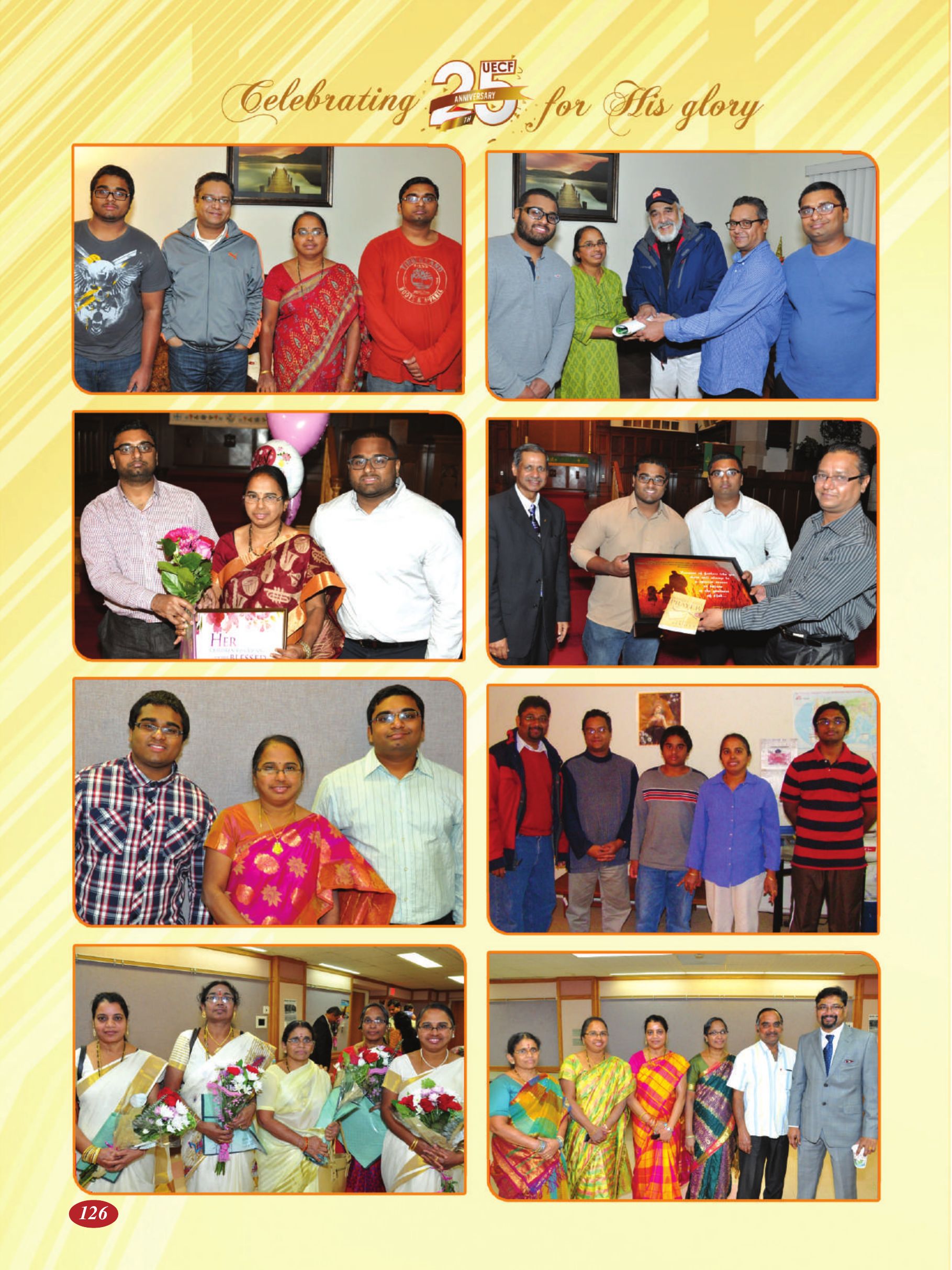 Page 126 of the UECF Silver Jubilee Souvenir