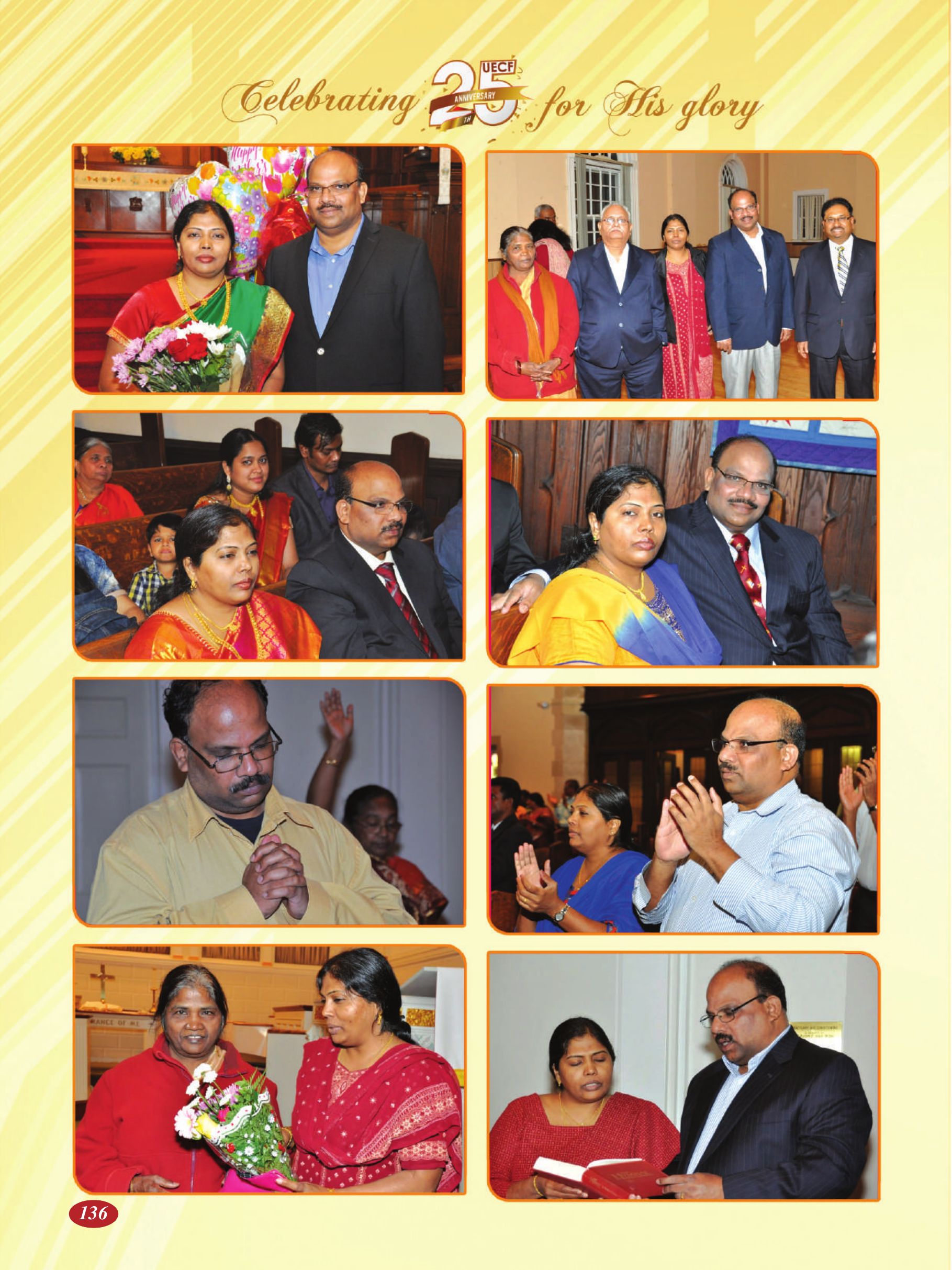 Page 136 of the UECF Silver Jubilee Souvenir