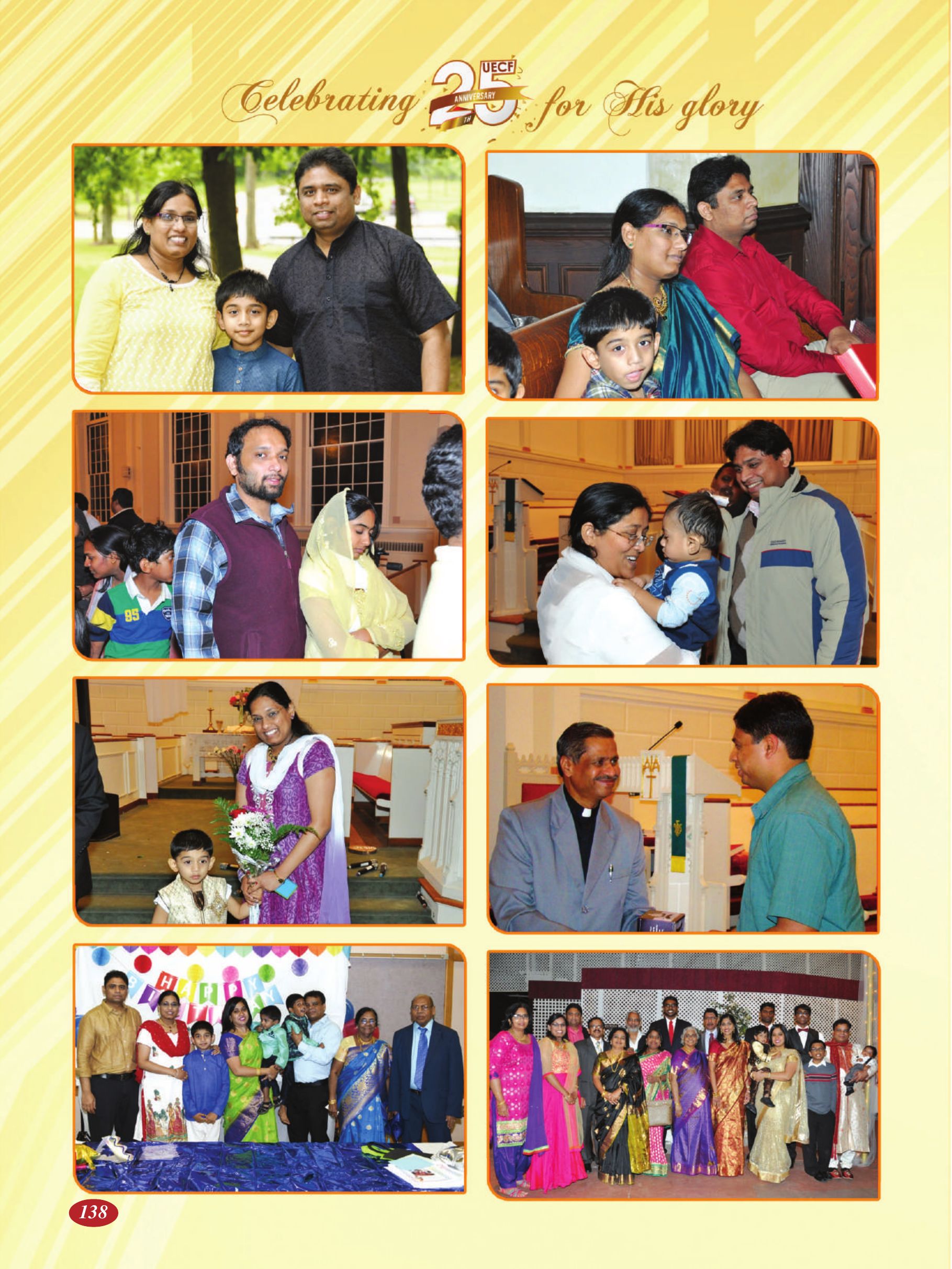 Page 138 of the UECF Silver Jubilee Souvenir