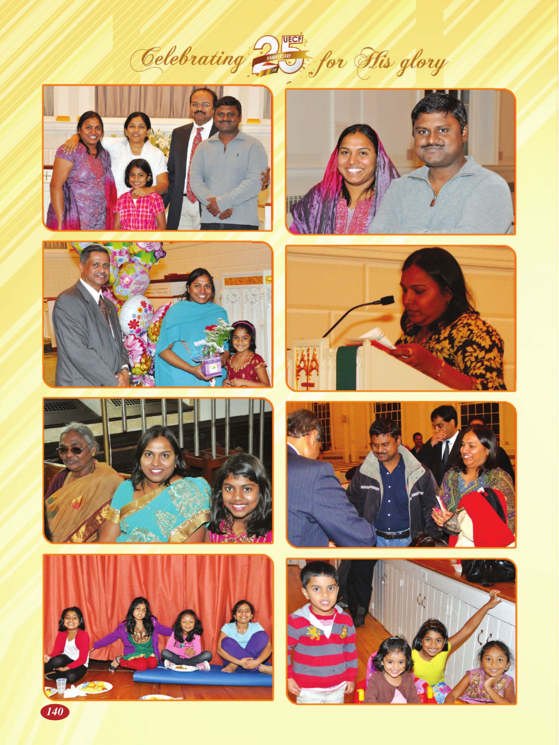 Page 140 of the UECF Silver Jubilee Souvenir