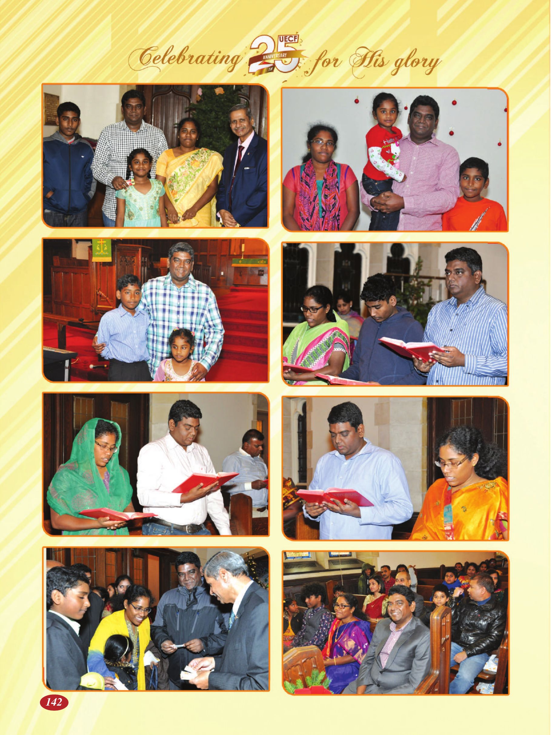 Page 142 of the UECF Silver Jubilee Souvenir