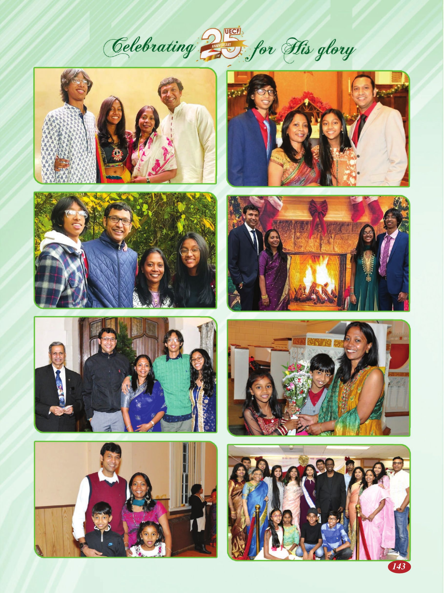 Page 143 of the UECF Silver Jubilee Souvenir
