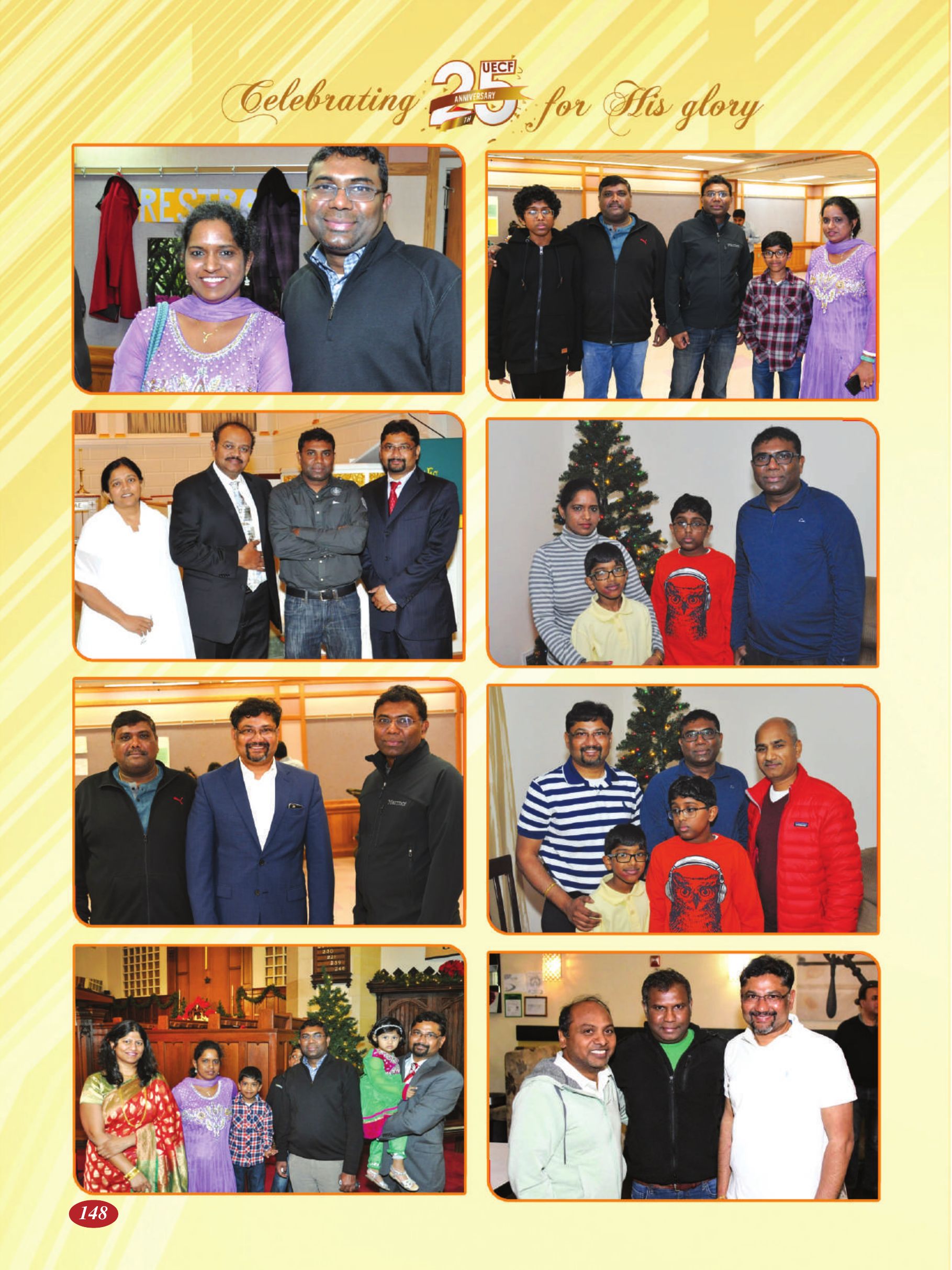 Page 148 of the UECF Silver Jubilee Souvenir
