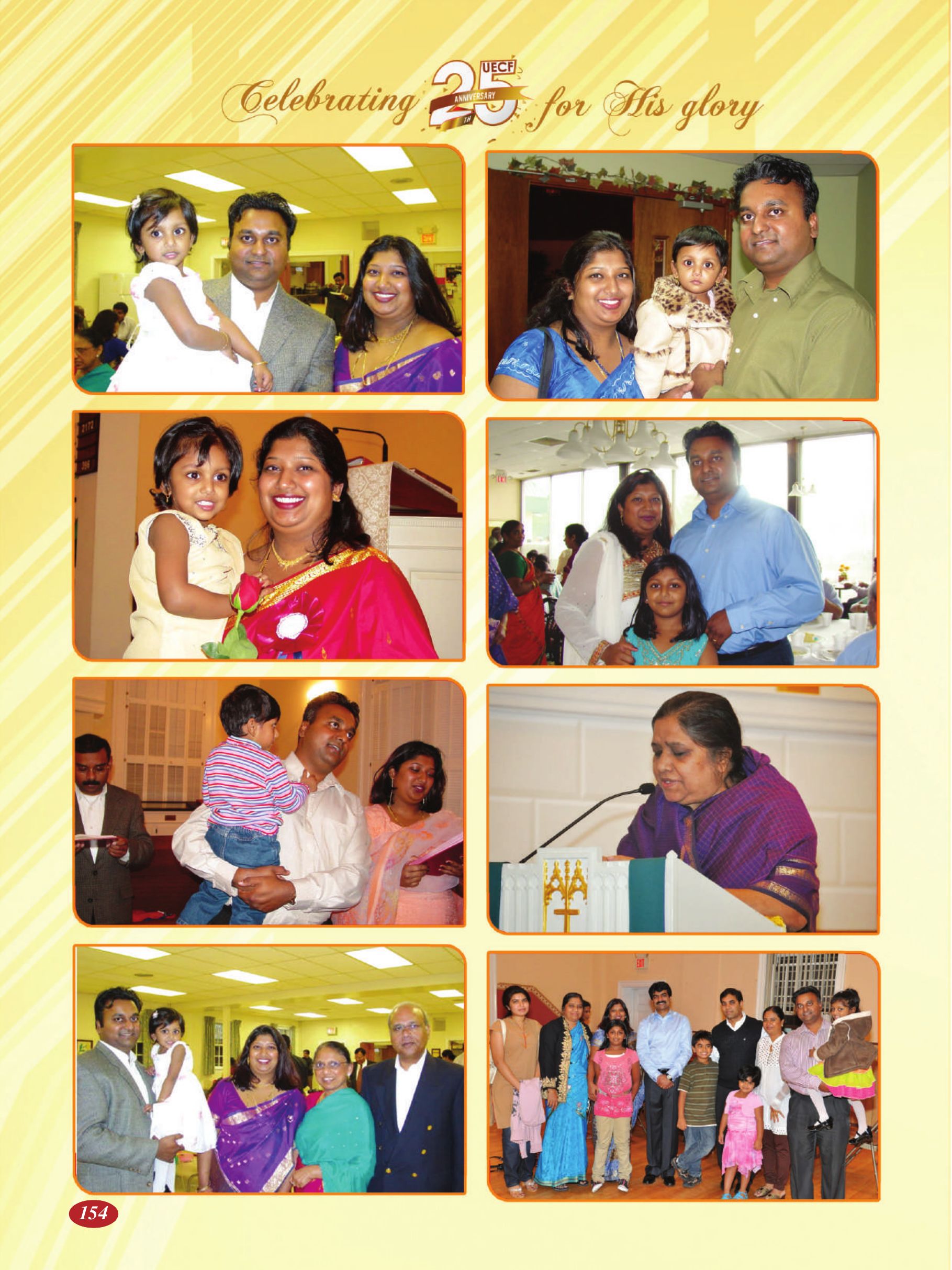 Page 154 of the UECF Silver Jubilee Souvenir