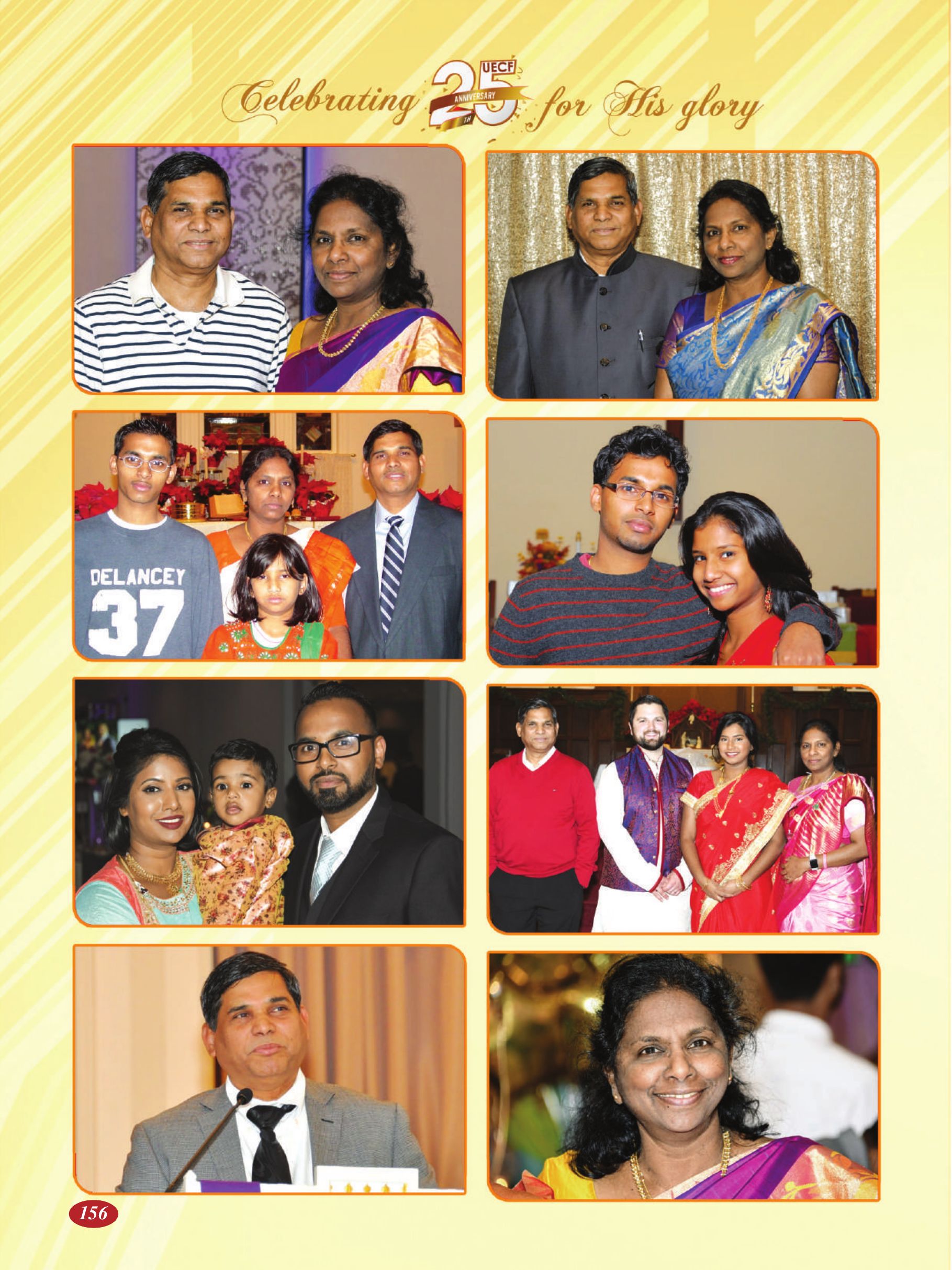 Page 156 of the UECF Silver Jubilee Souvenir