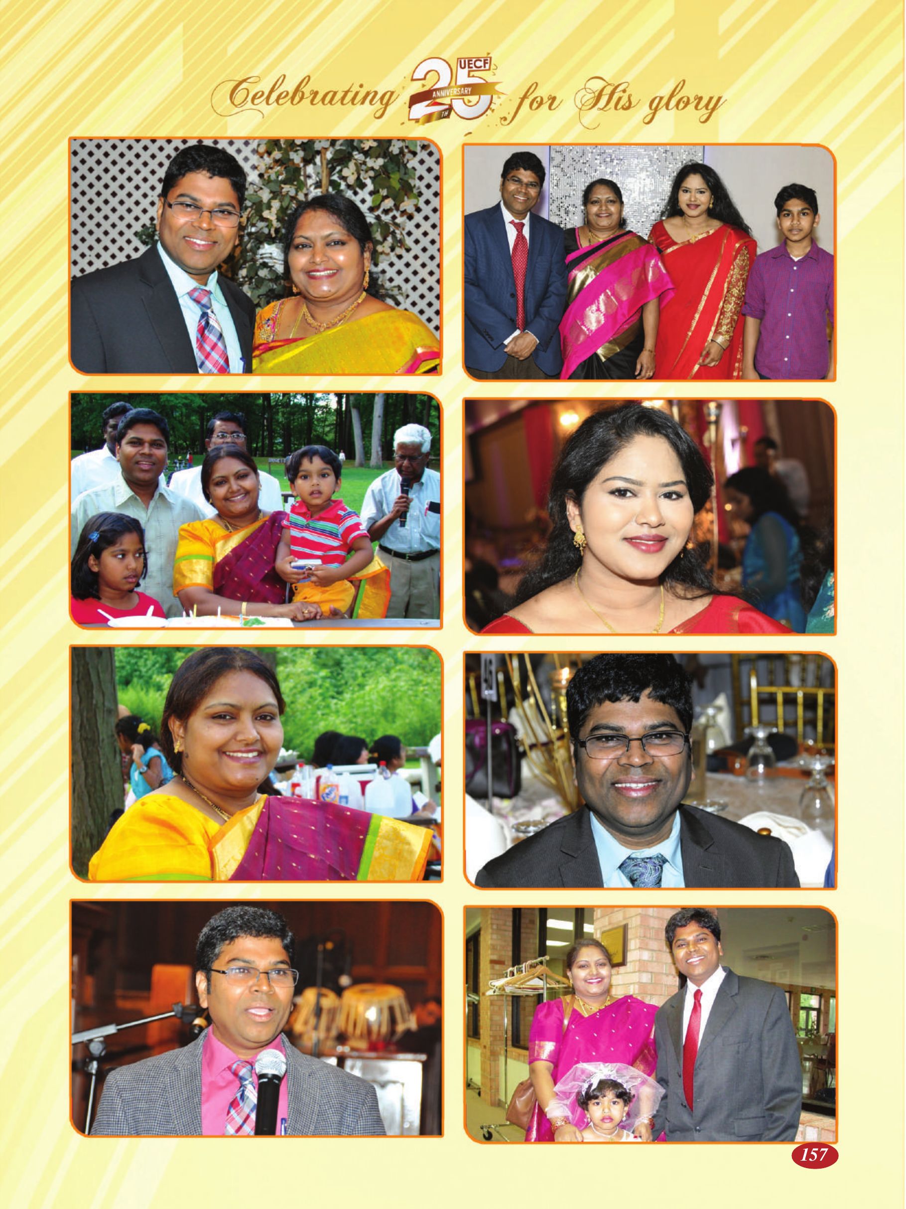Page 157 of the UECF Silver Jubilee Souvenir