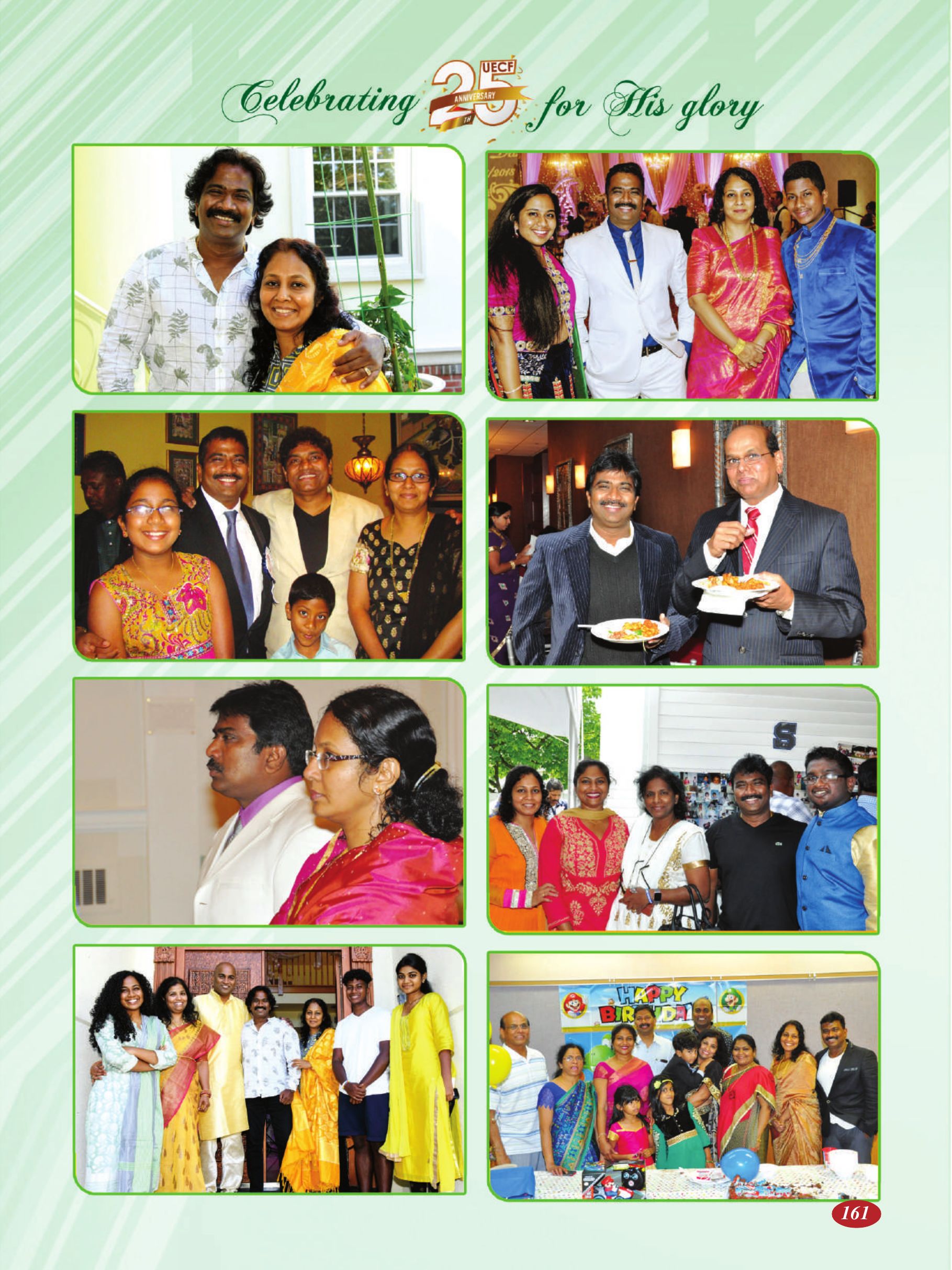 Page 161 of the UECF Silver Jubilee Souvenir