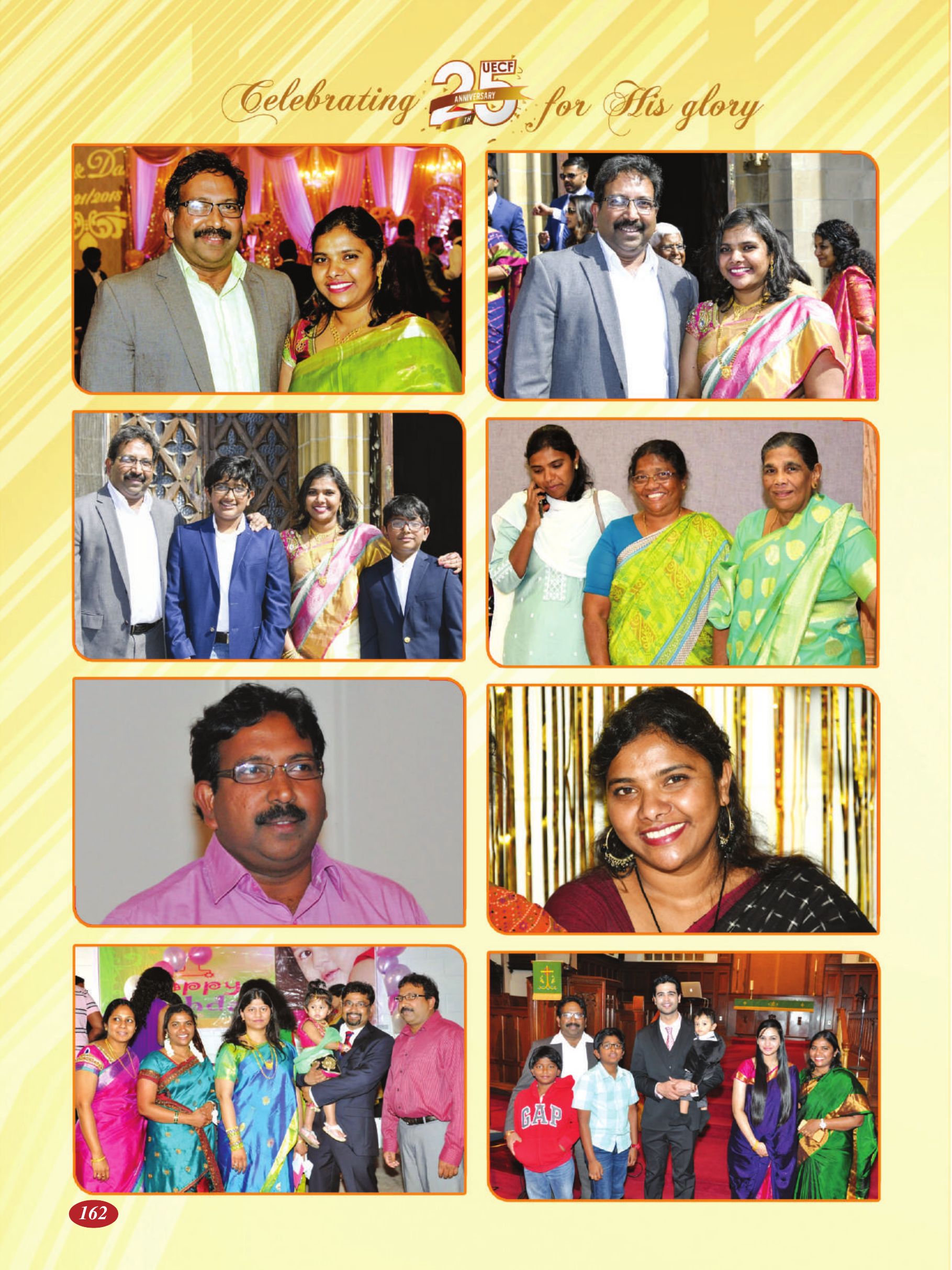Page 162 of the UECF Silver Jubilee Souvenir