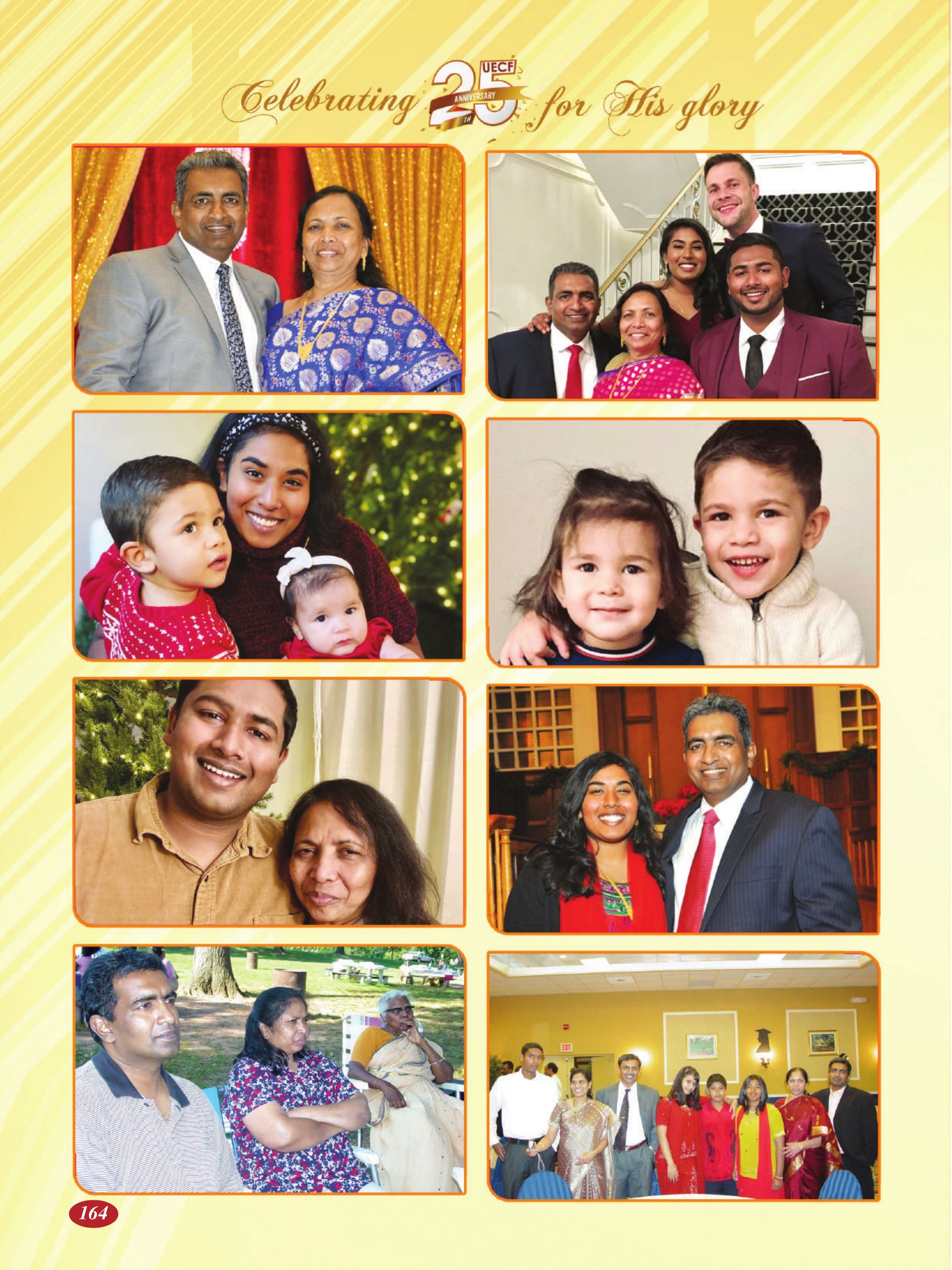 Page 164 of the UECF Silver Jubilee Souvenir