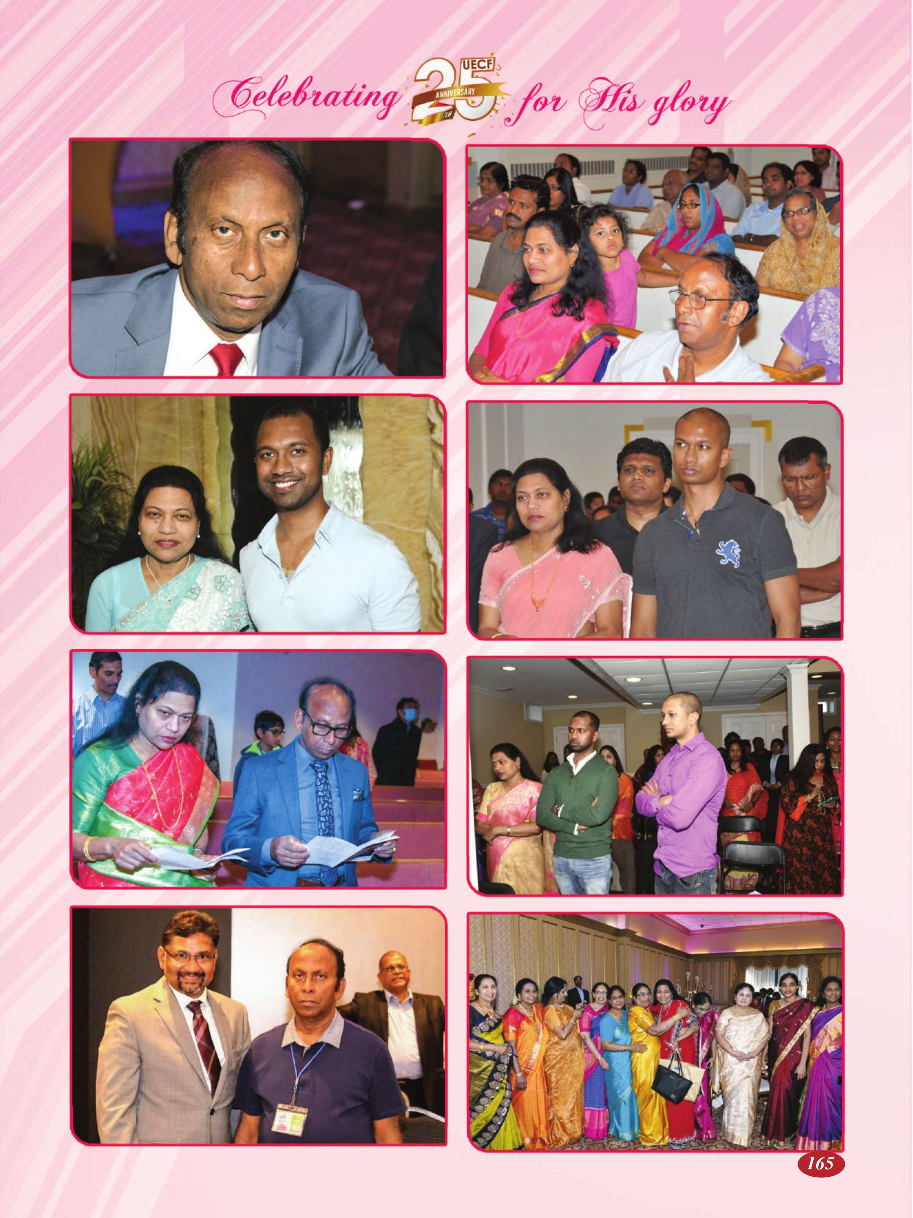 Page 165 of the UECF Silver Jubilee Souvenir