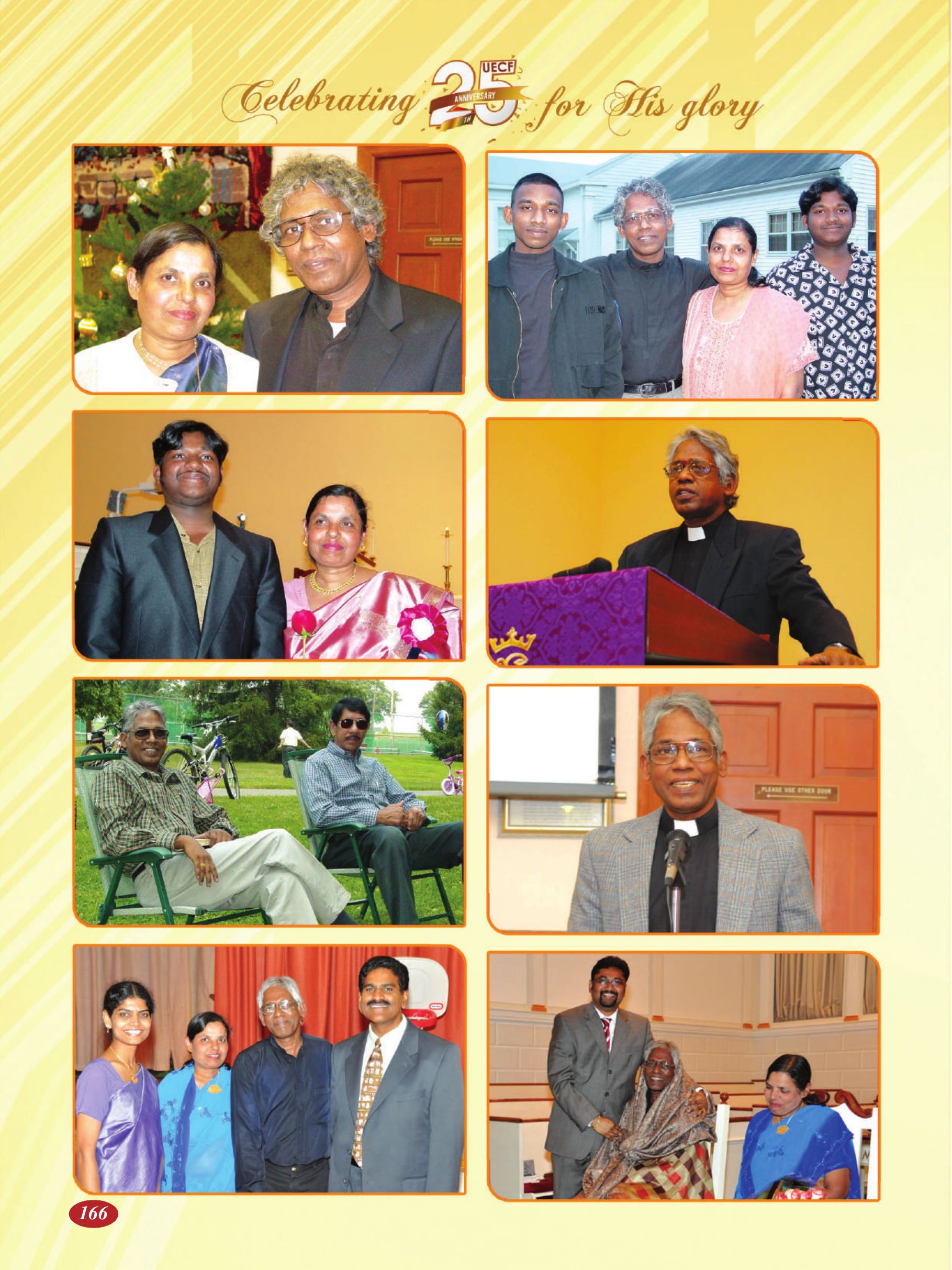 Page 166 of the UECF Silver Jubilee Souvenir