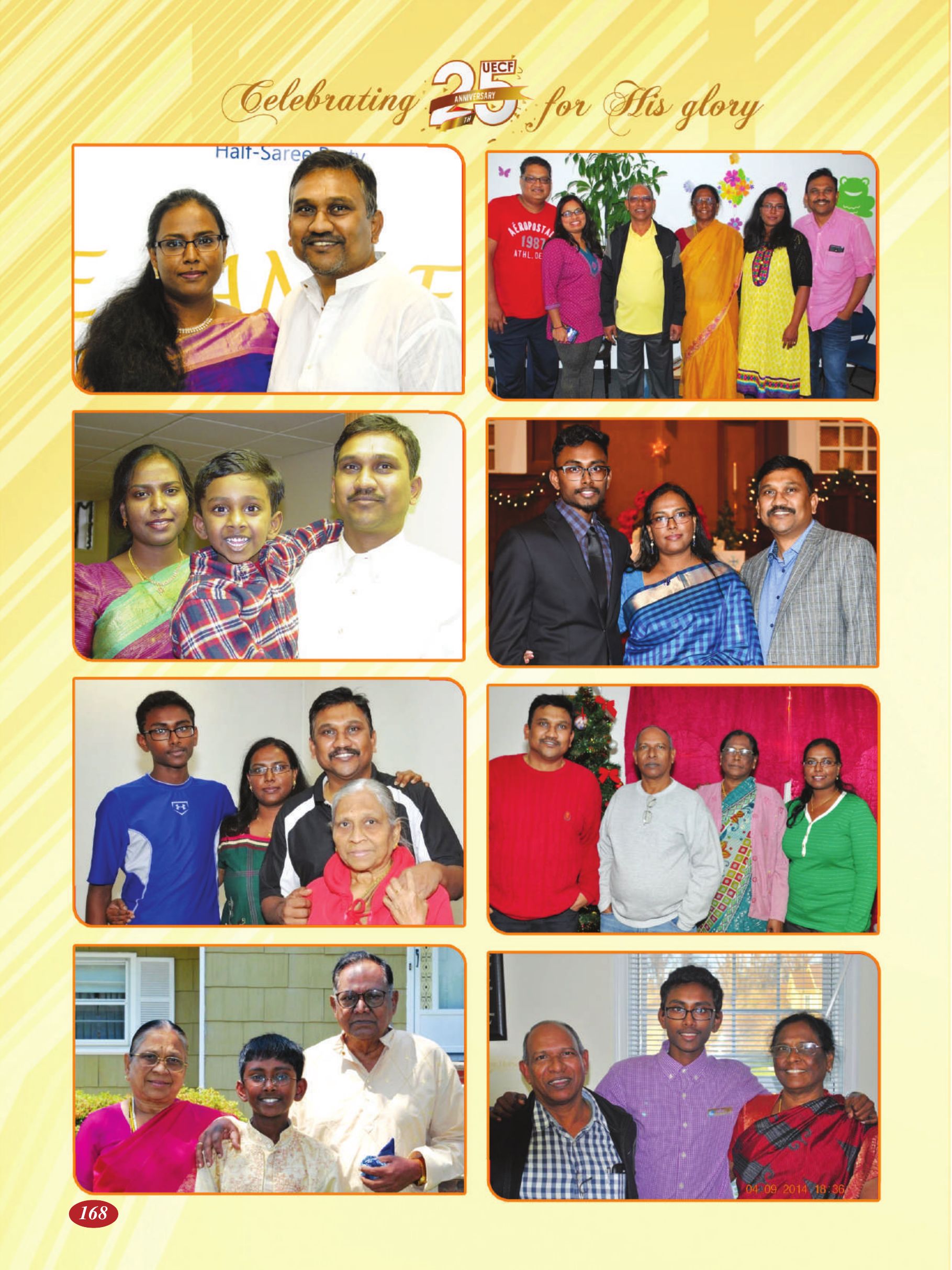 Page 168 of the UECF Silver Jubilee Souvenir